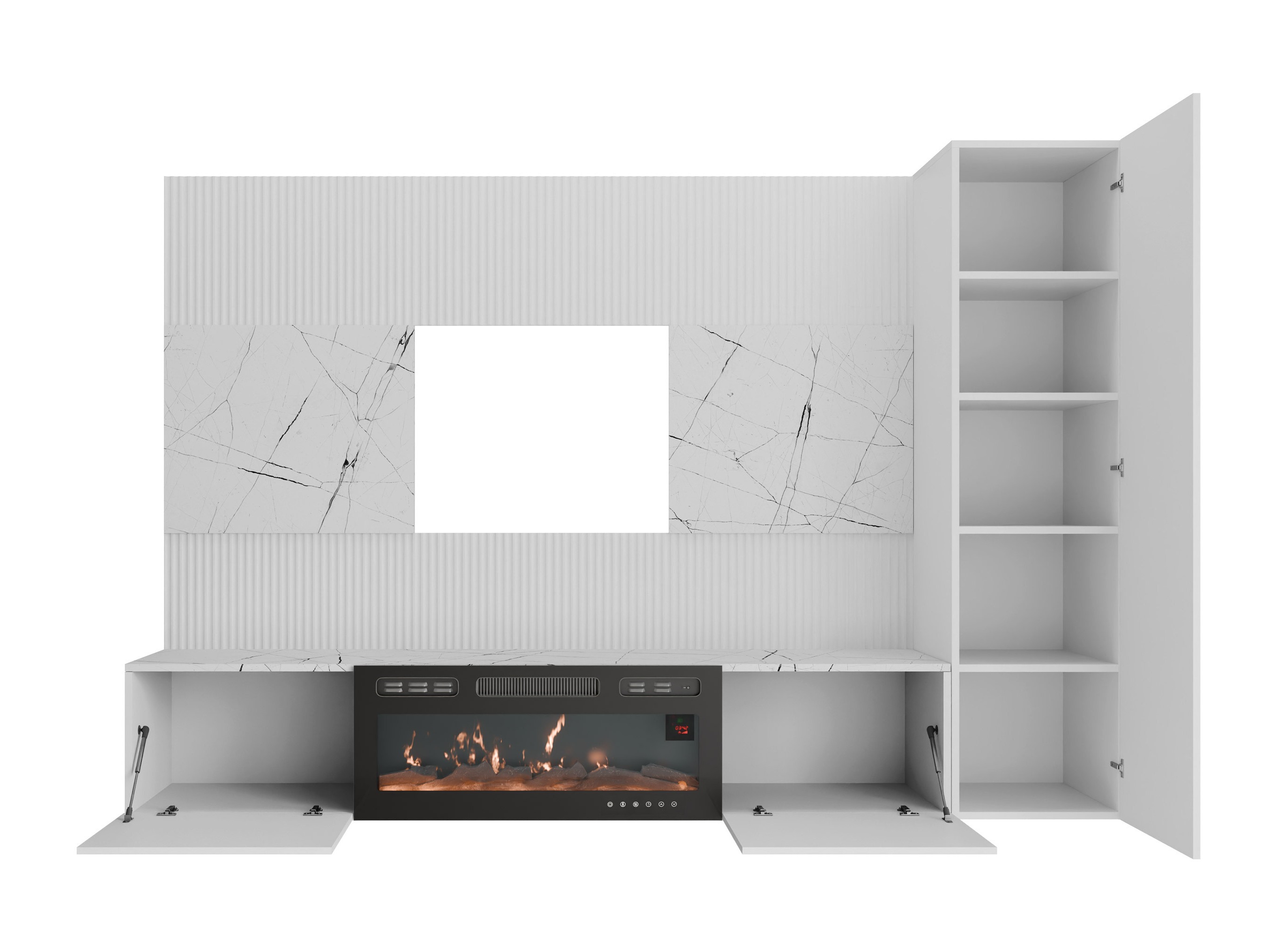 Living room set Comfivo Salix IX (Walnut + Light Travertine)