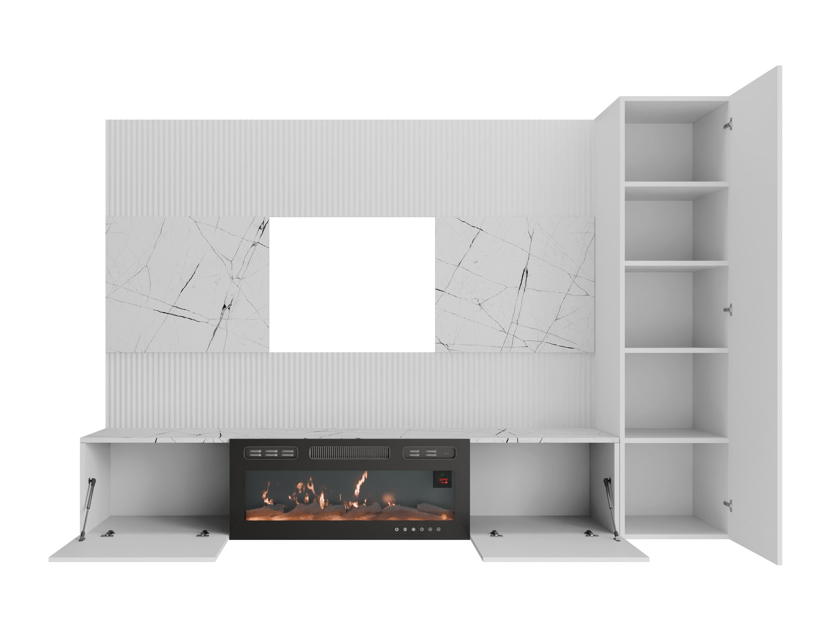 Living room set Comfivo Salix IX (White + White marble)