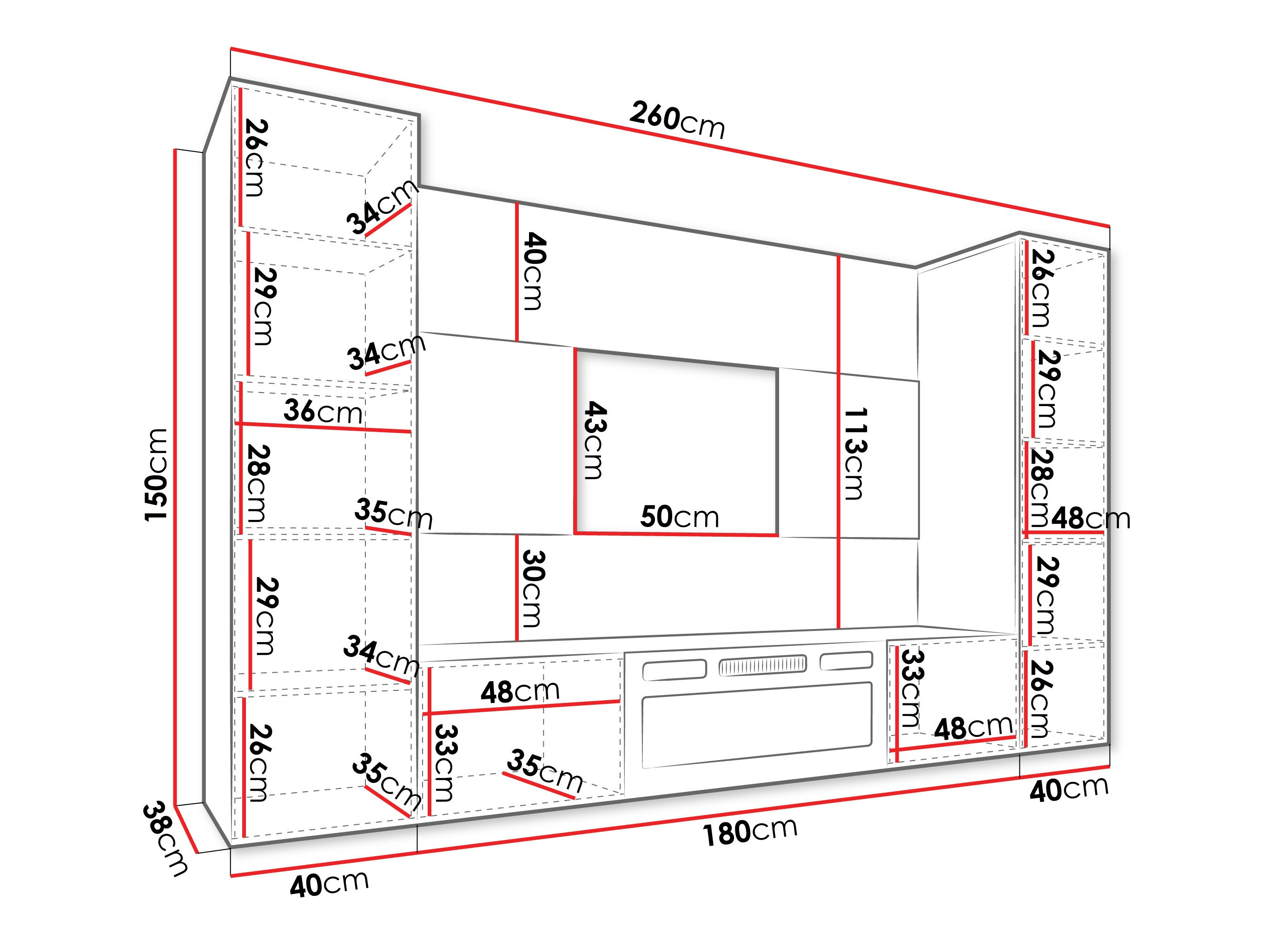 Living room set Comfivo Salix VIII (Beige + Cremona oak)