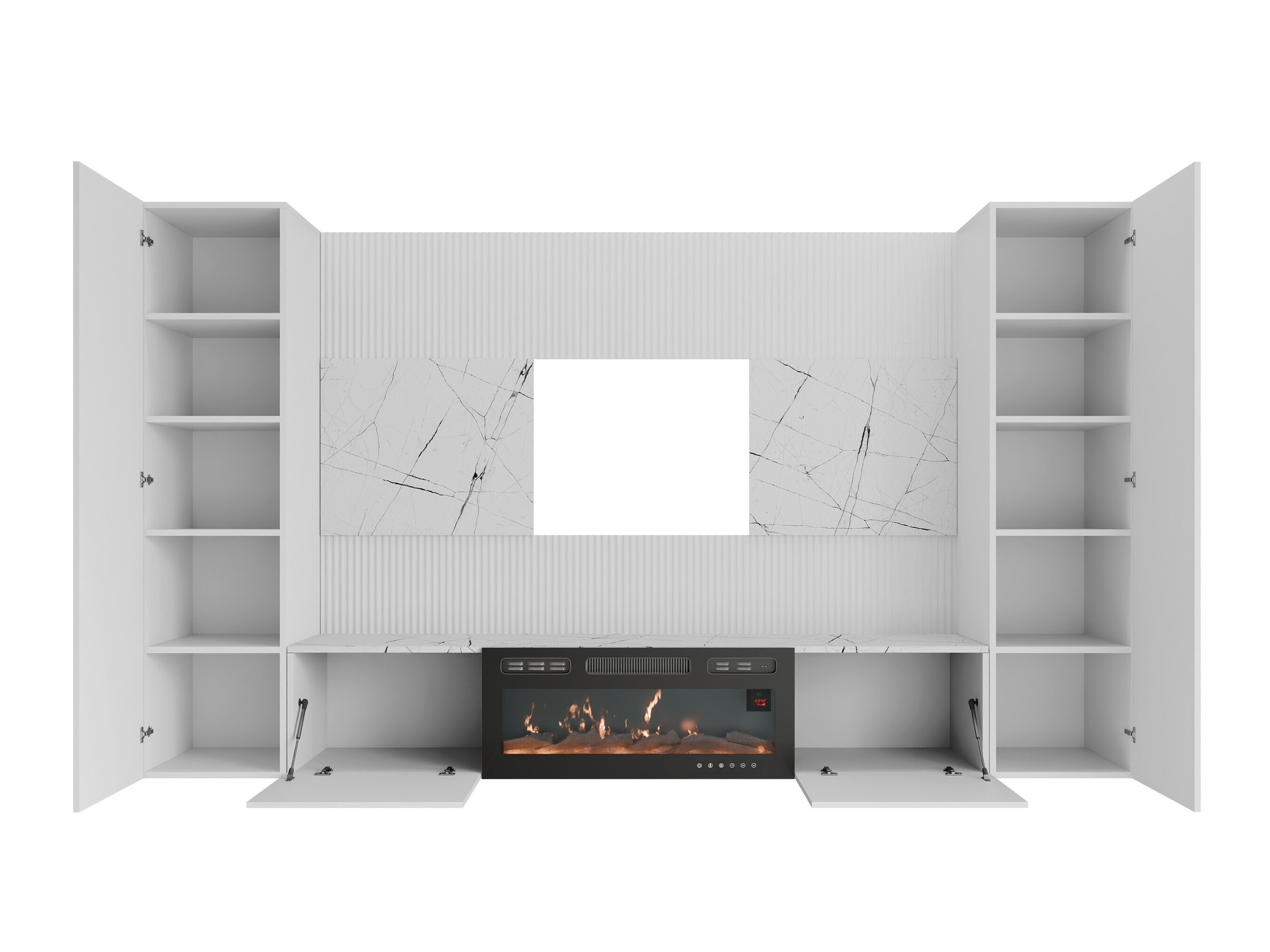 Living room set Comfivo Salix VIII (Black + Black marble)