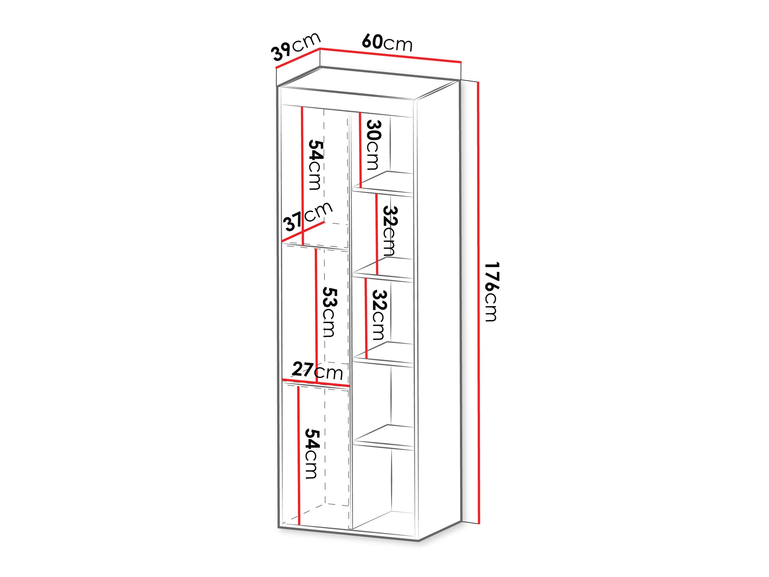 Bookcase Tenfioa 104