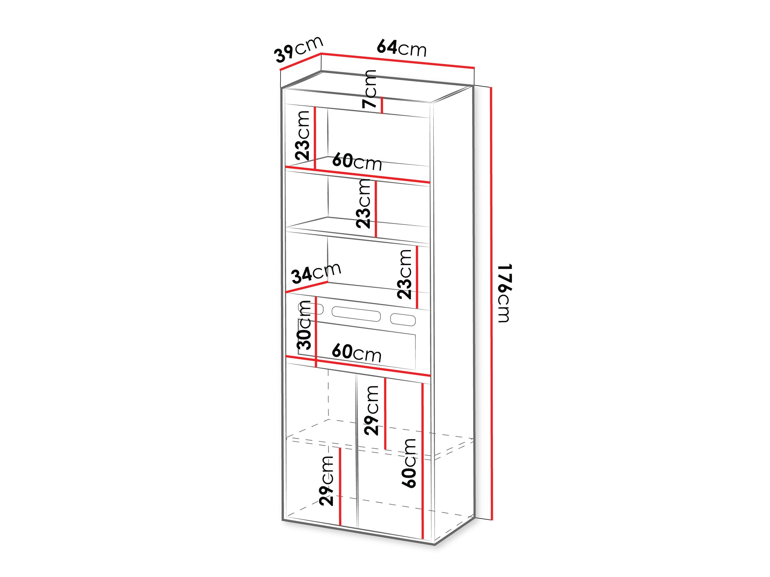 Bookcase Tenfioa 105