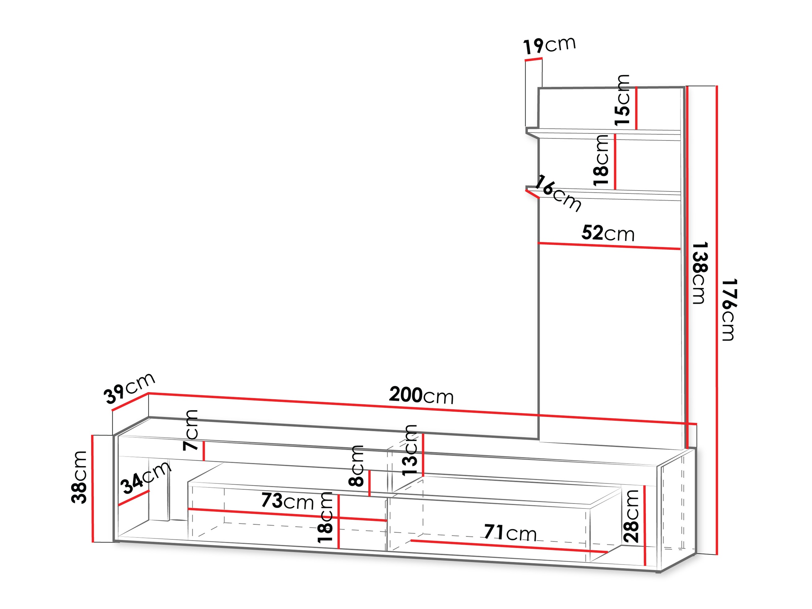 TV stand Tenfioa 107 (Available)