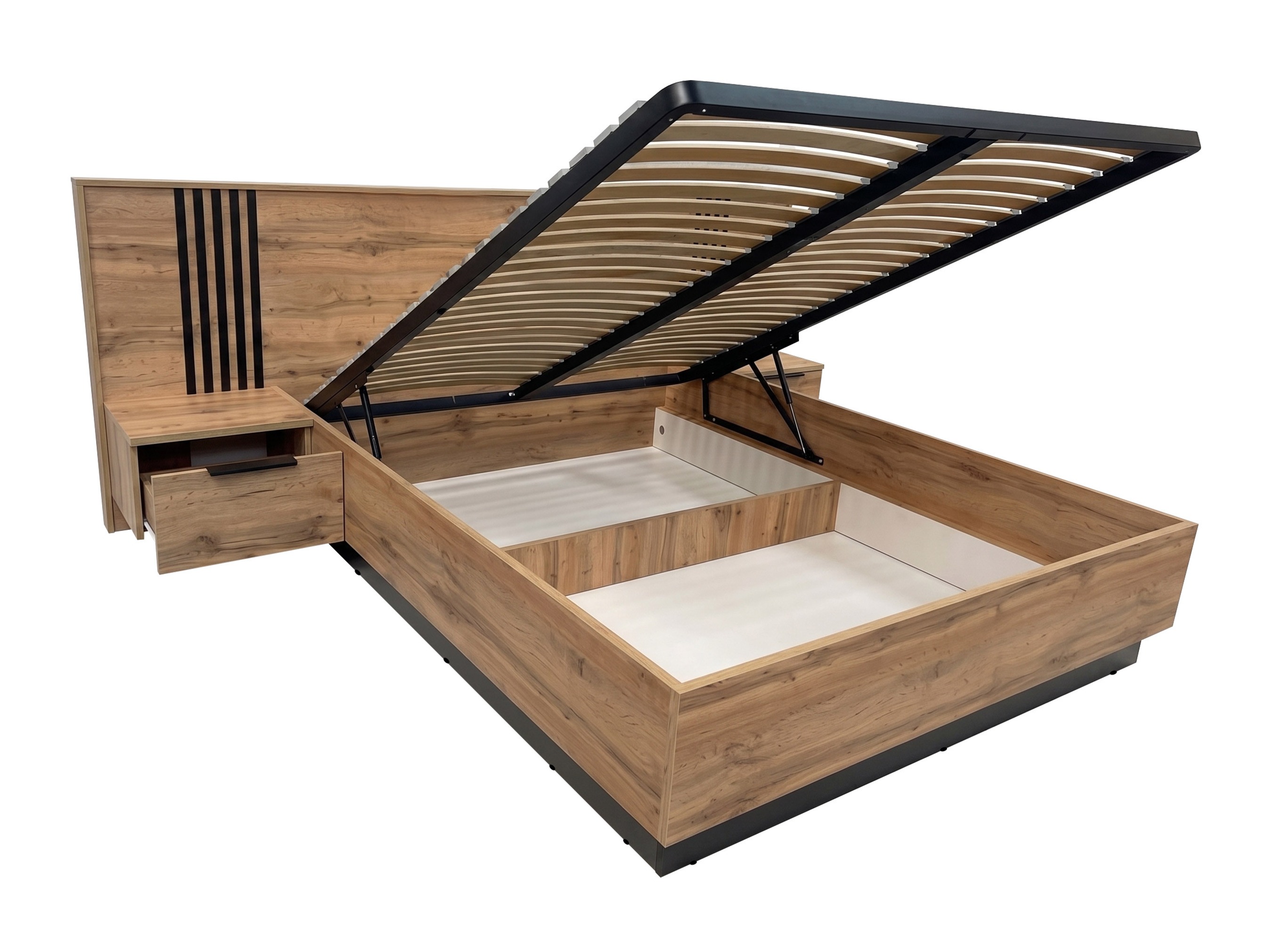 Bed Collis (Wotan Oak + White)