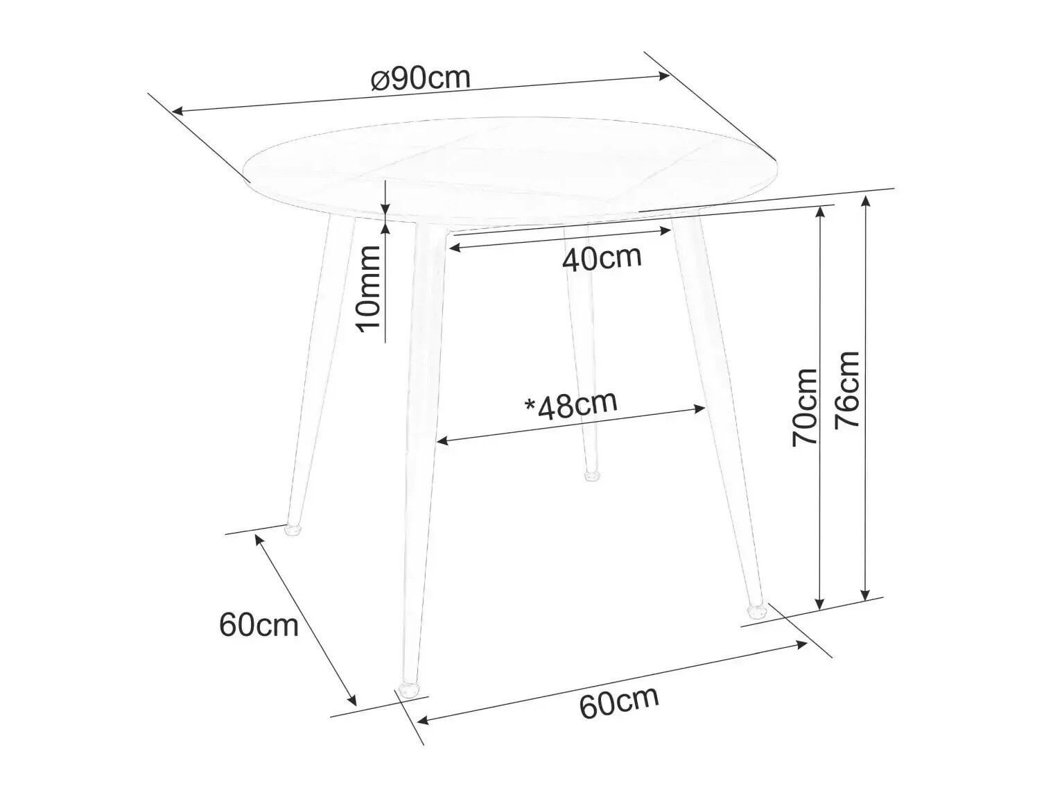 Table Detroit 871 (Light travertine + Cashmere)
