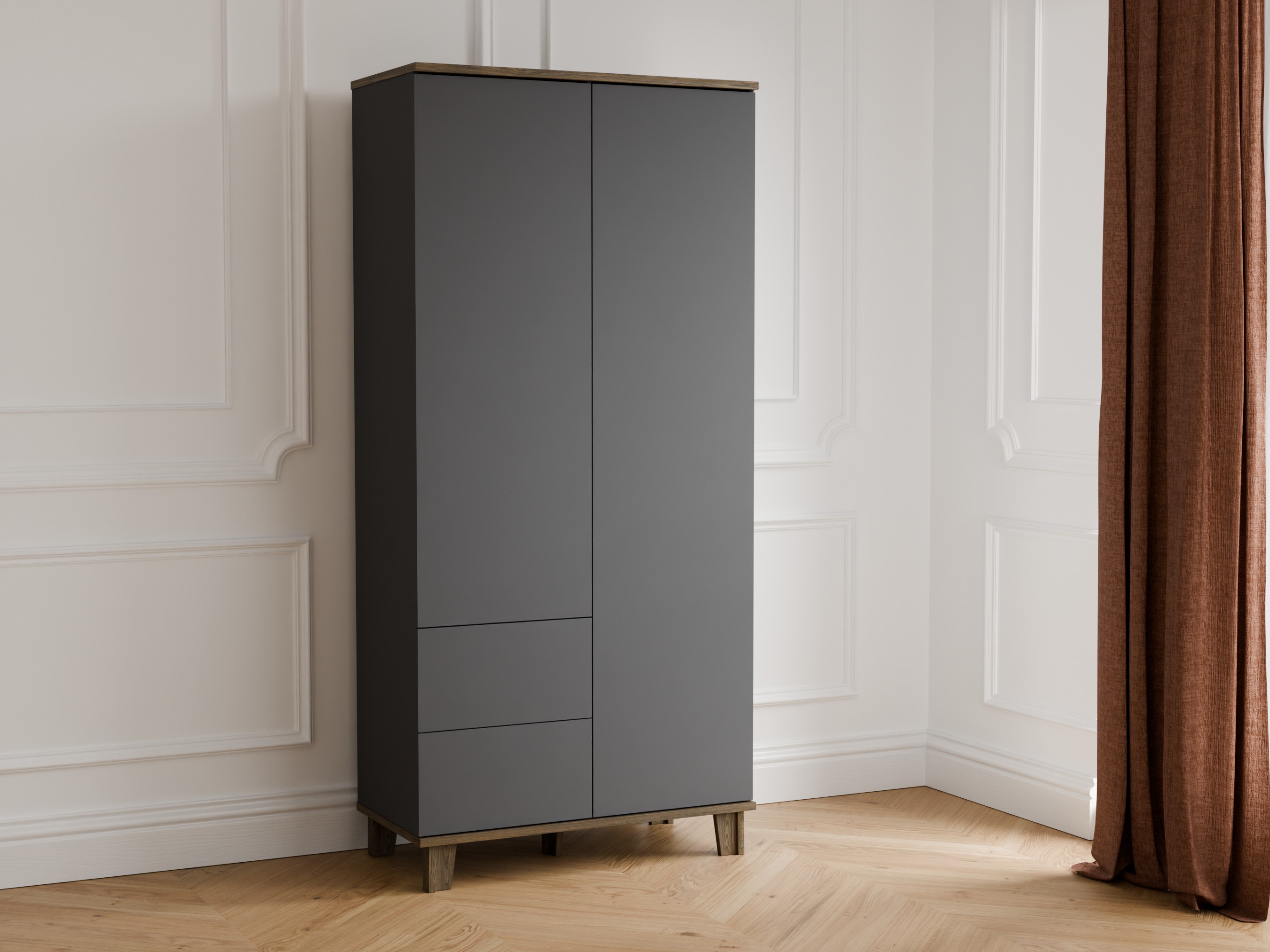 Wardrobe Evarveru 100 (Anthracite)