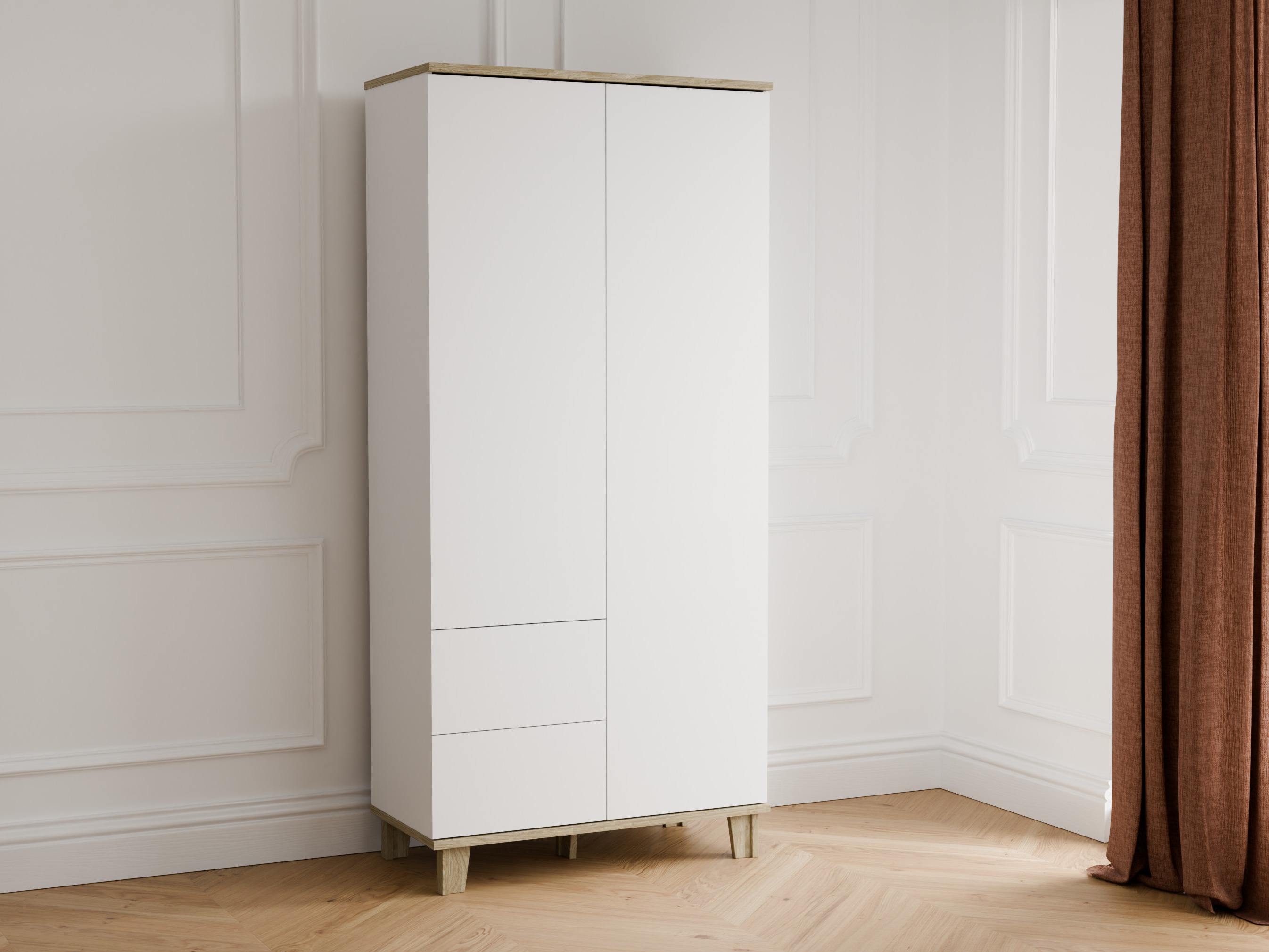 Wardrobe Evarveru 100 (Matte white)