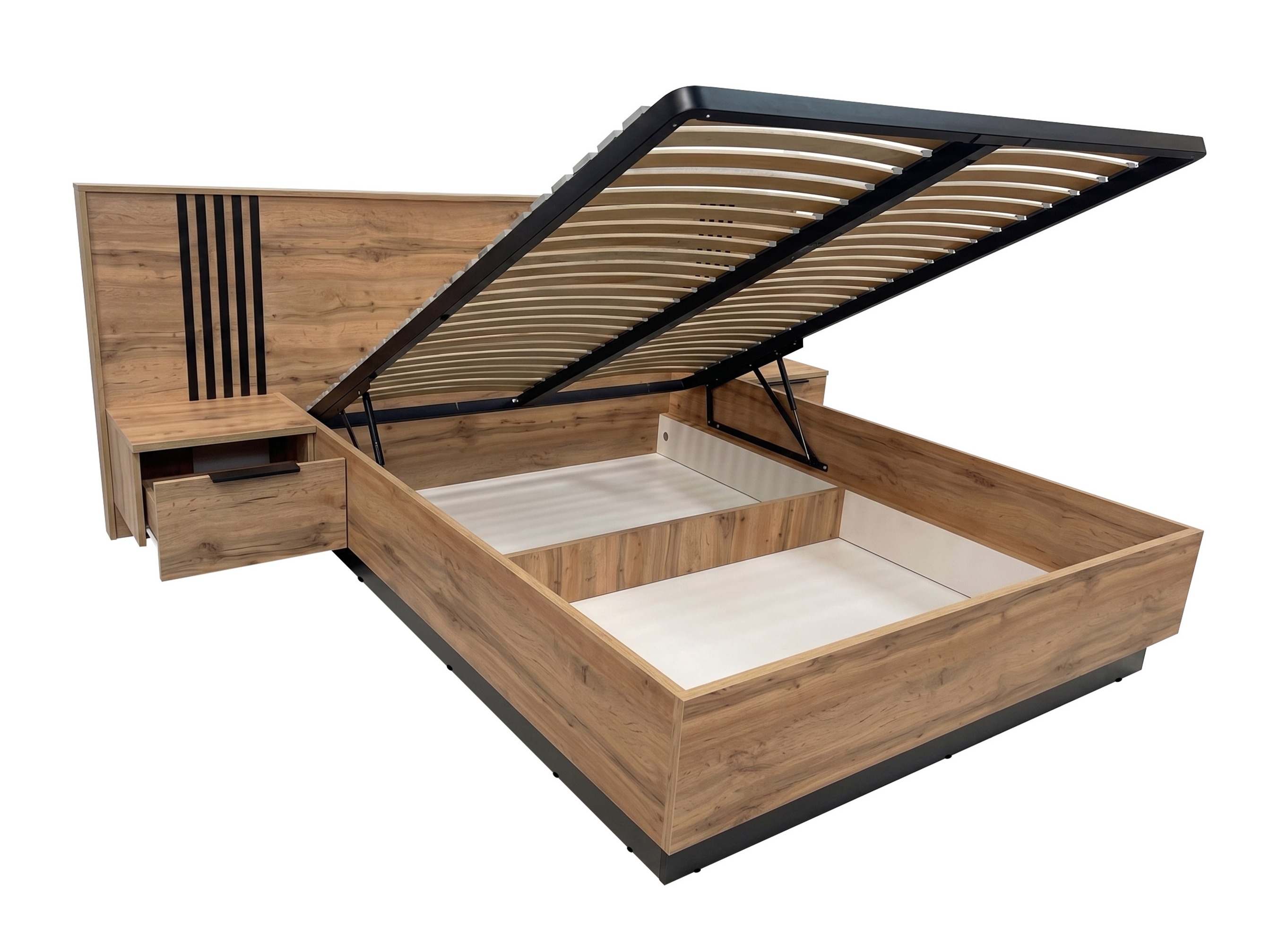 Bedroom set Collis (Wotan Oak + Black)