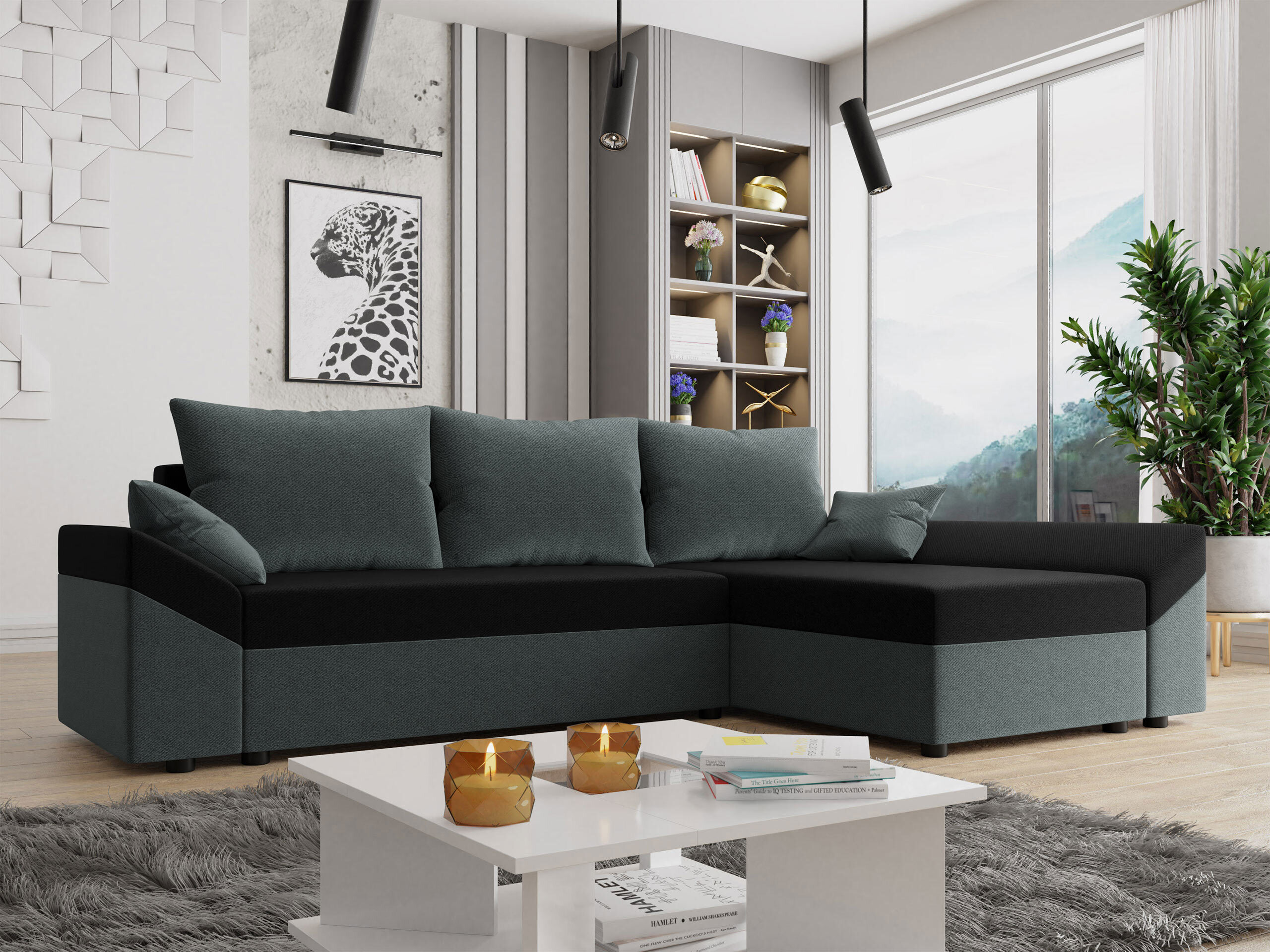 Corner sofa Memphis 130 (Paros 06 + Kronos 07)