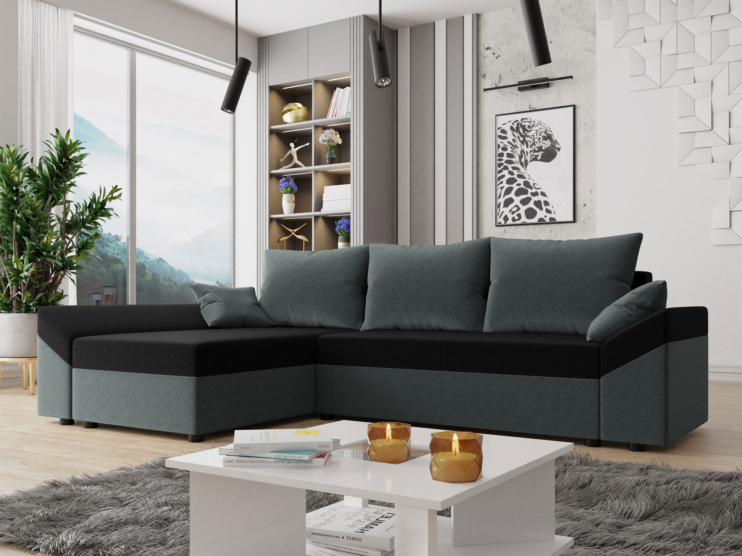 Corner sofa Memphis 130 (Paros 06 + Kronos 07)