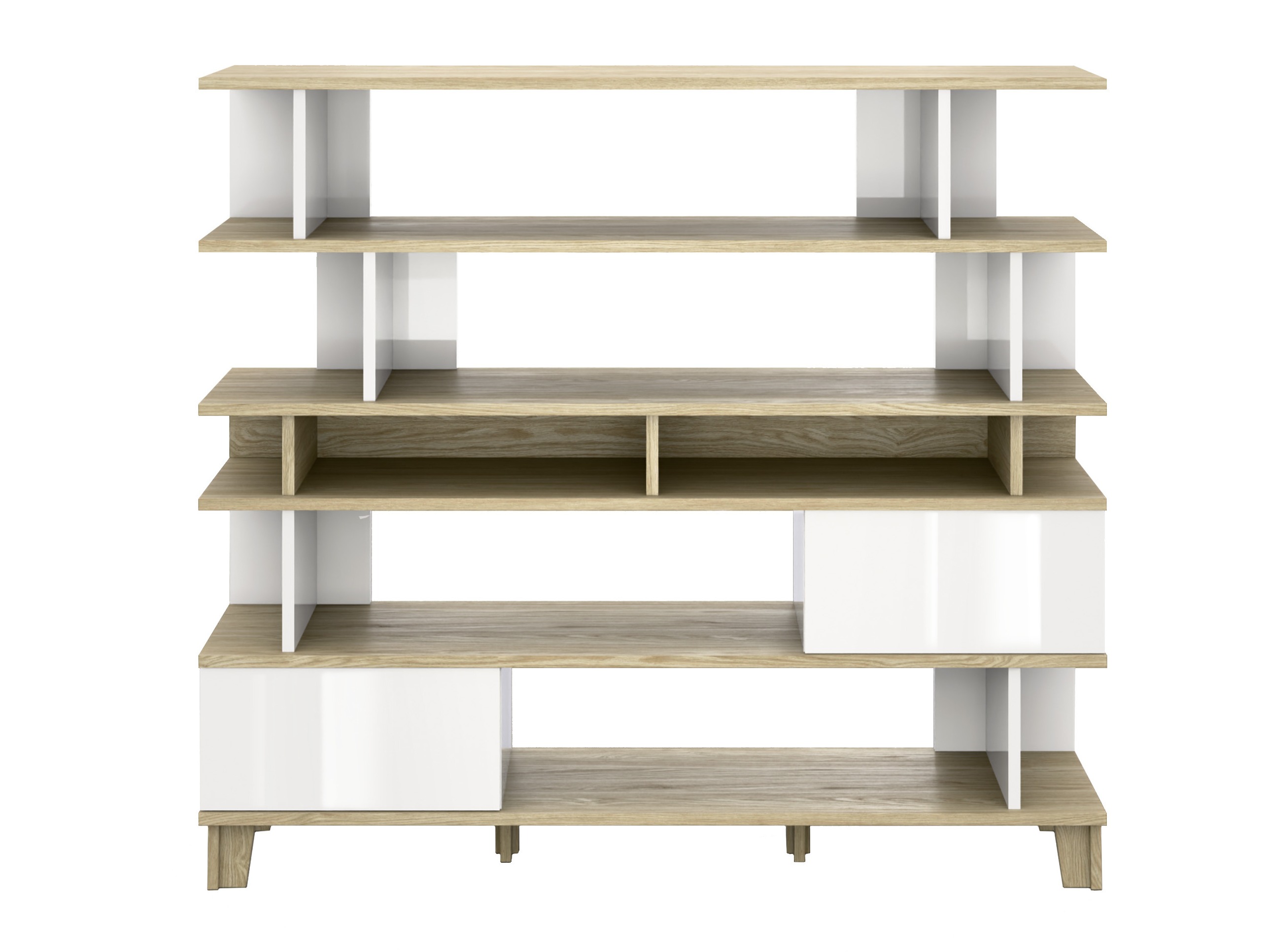 Bookcase Evarveru 104 (Glossy white)