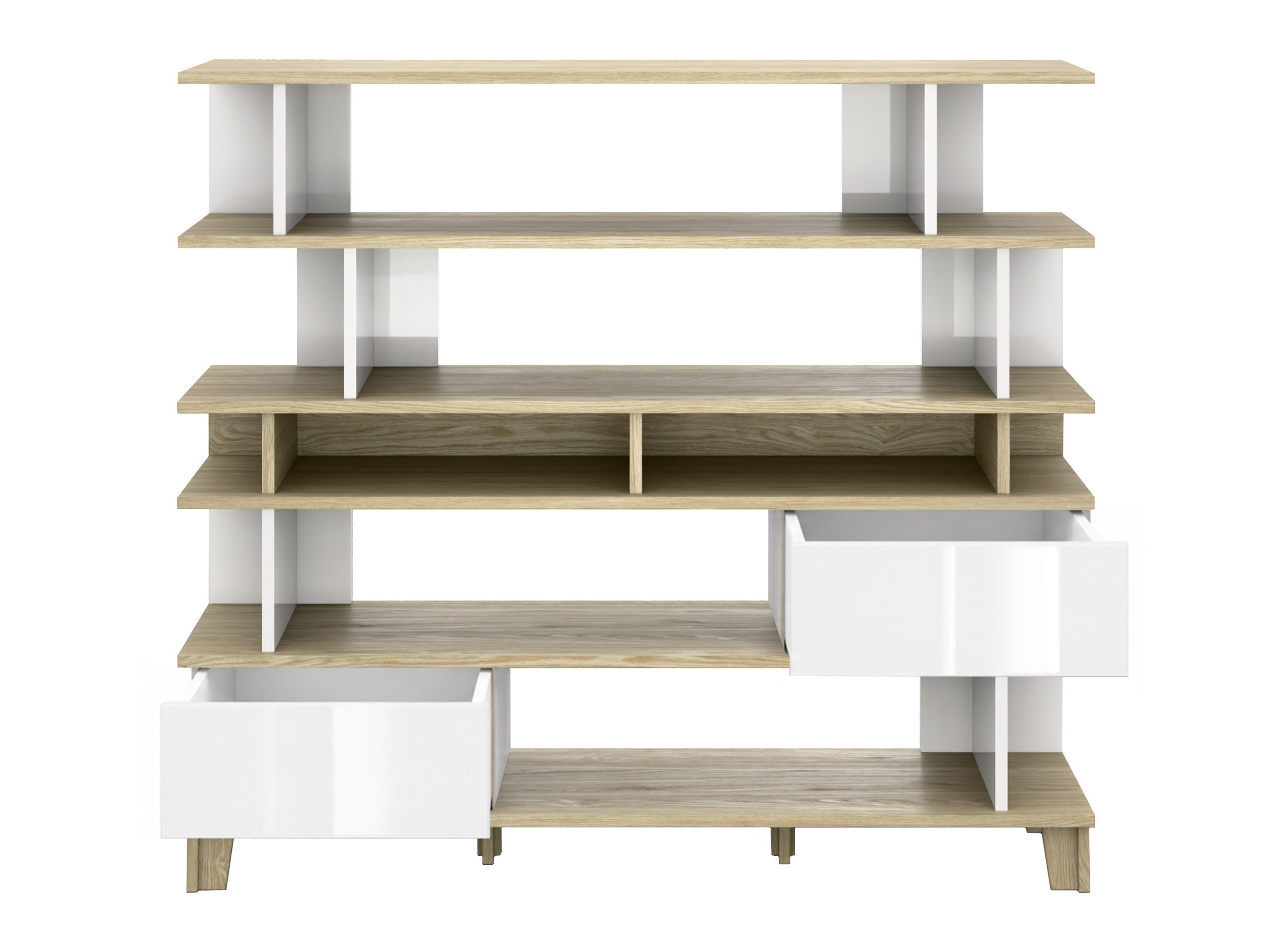 Bookcase Evarveru 104 (Glossy white)