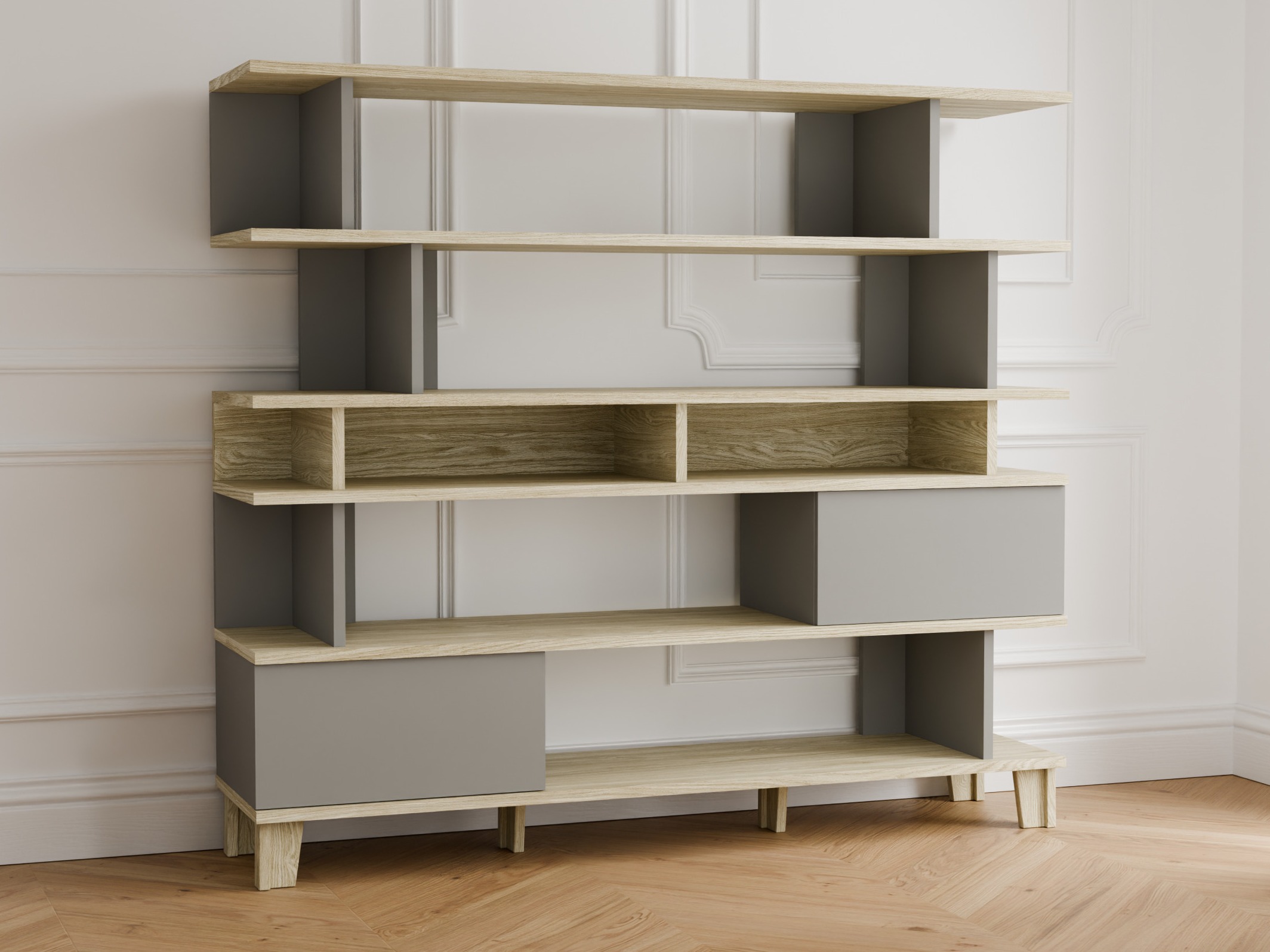 Bookcase Evarveru 104 (Grey)