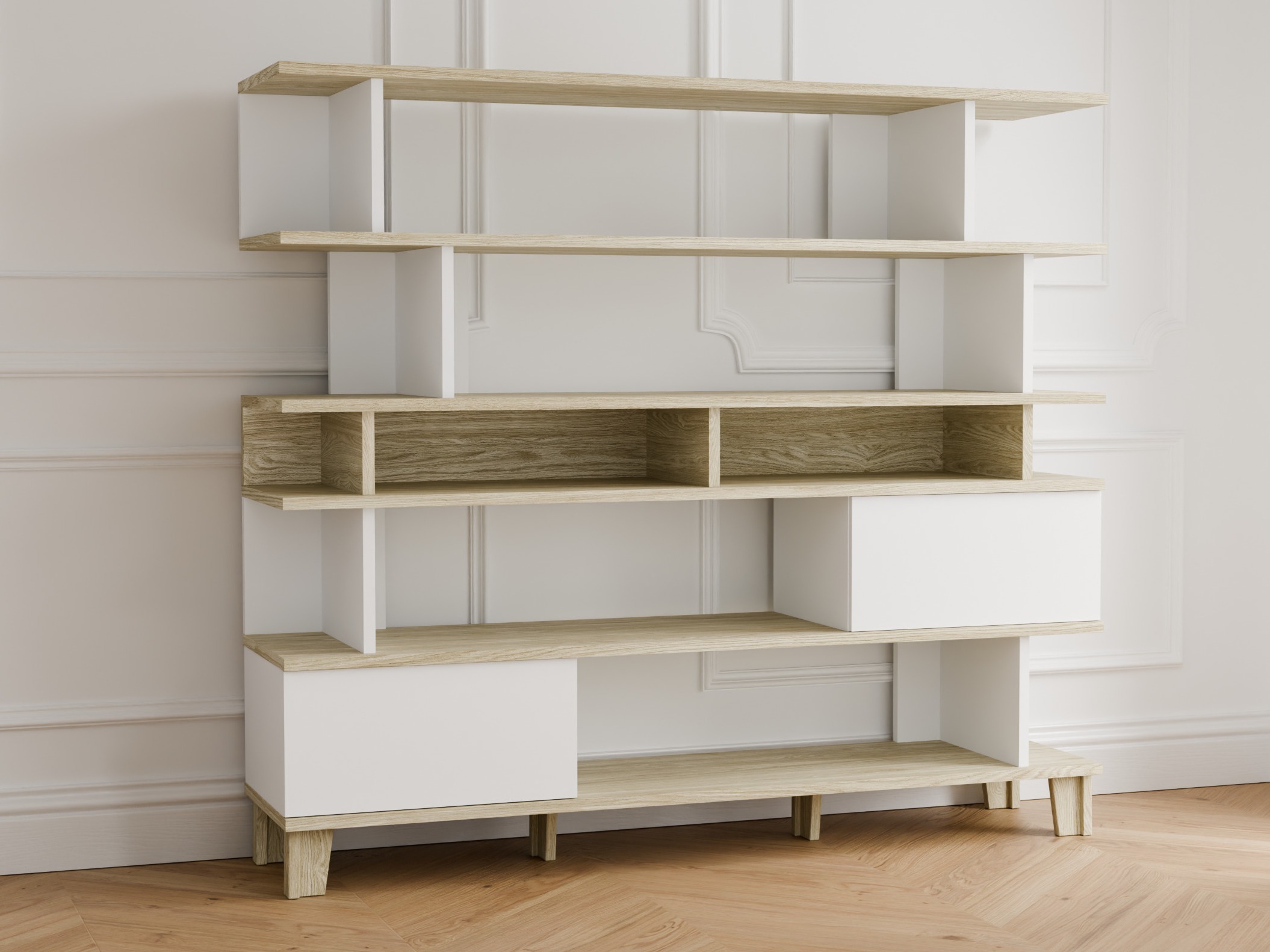 Bookcase Evarveru 104 (Matte white)