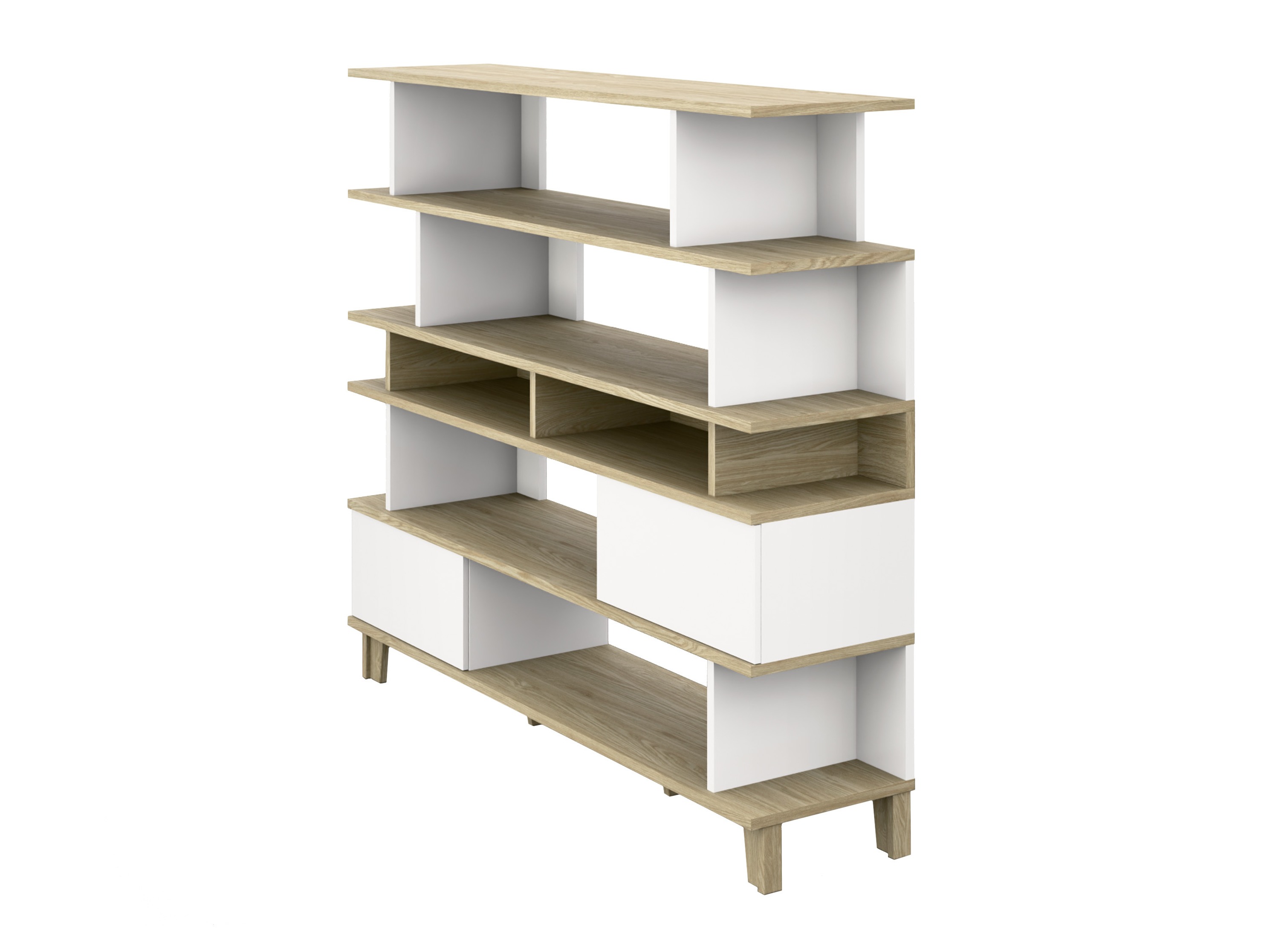 Bookcase Evarveru 104 (Matte white)