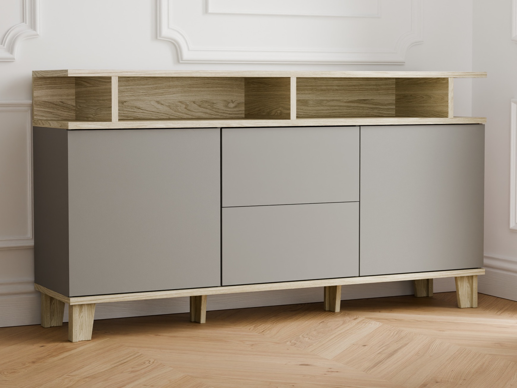 Chest of drawers Evarveru 105 (Grey)