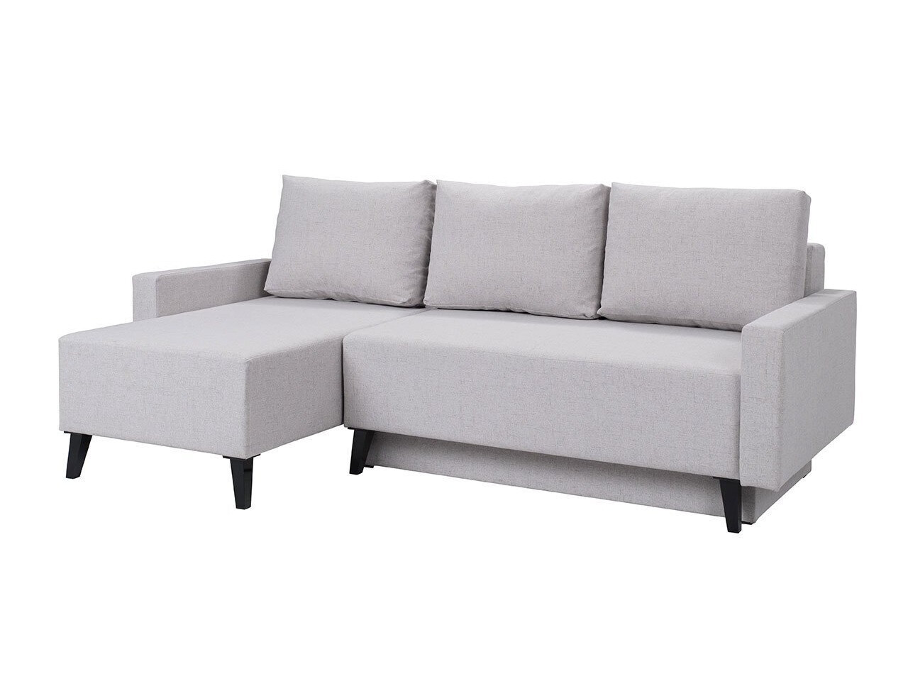 Corner sofa Delbene 130 (Aura 23 + Glossy black)