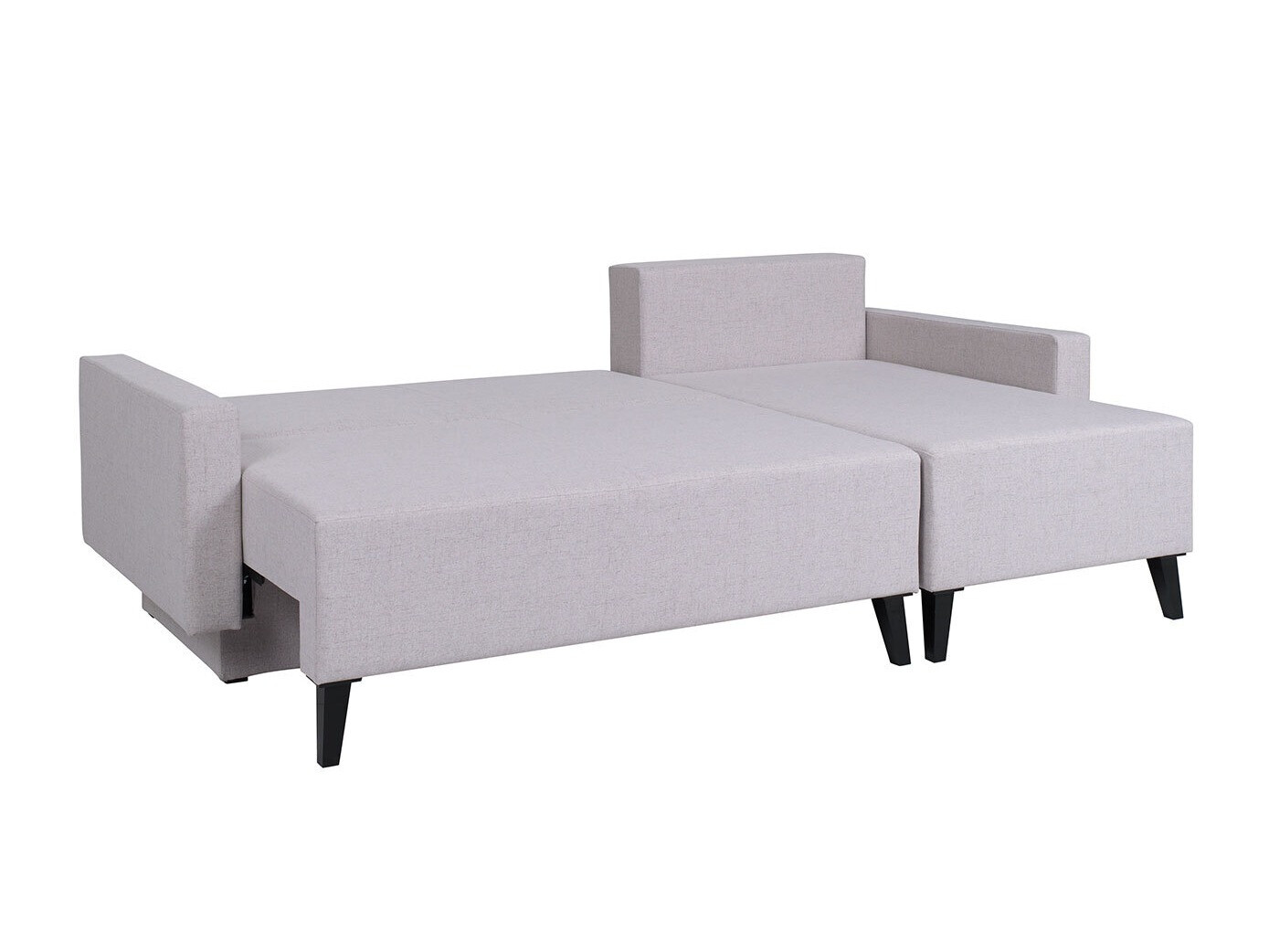 Corner sofa Delbene 130 (Aura 23 + Glossy black)