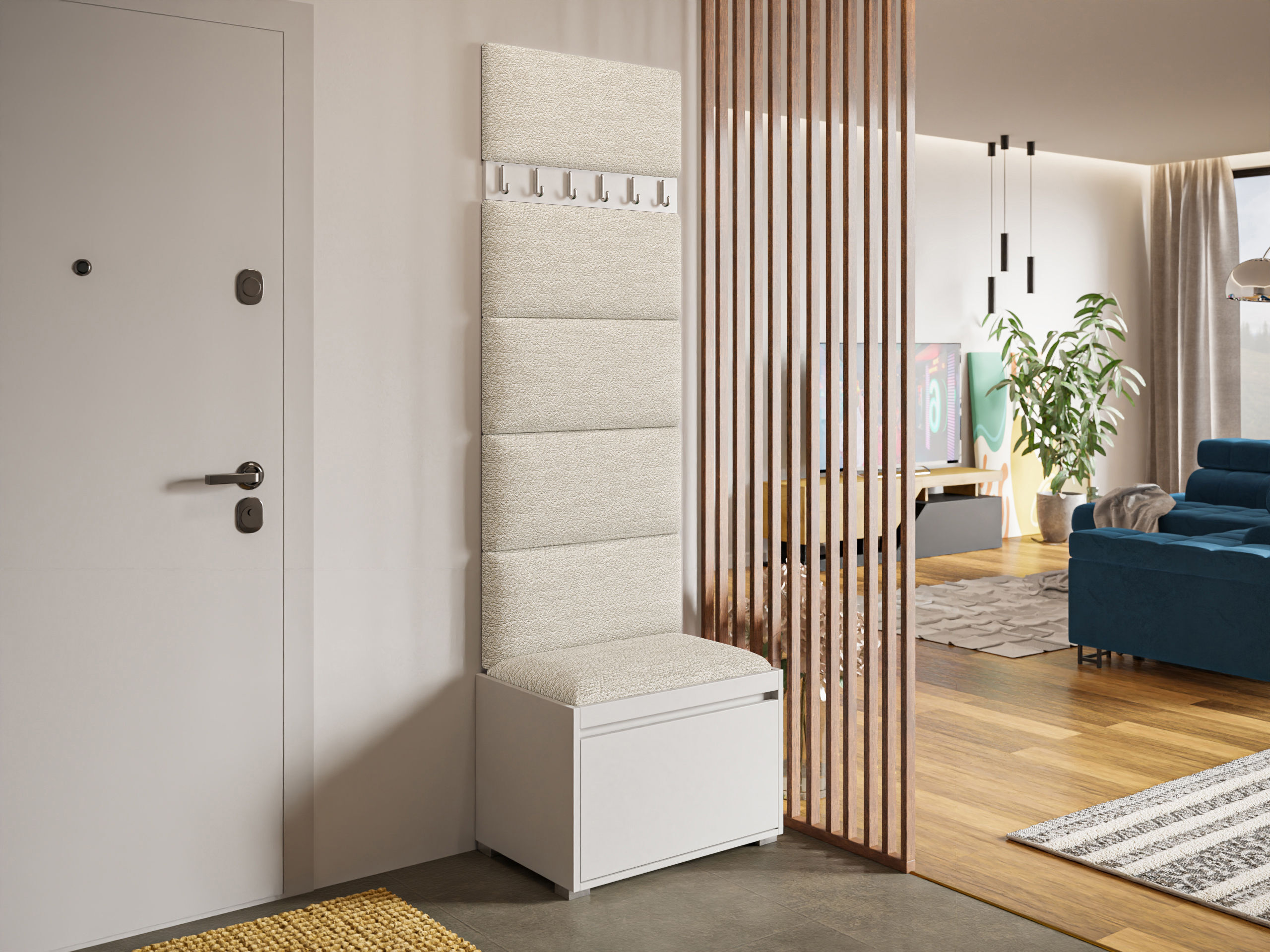 Hallway set Comfivo Pinus V (White + Abriamo 03)
