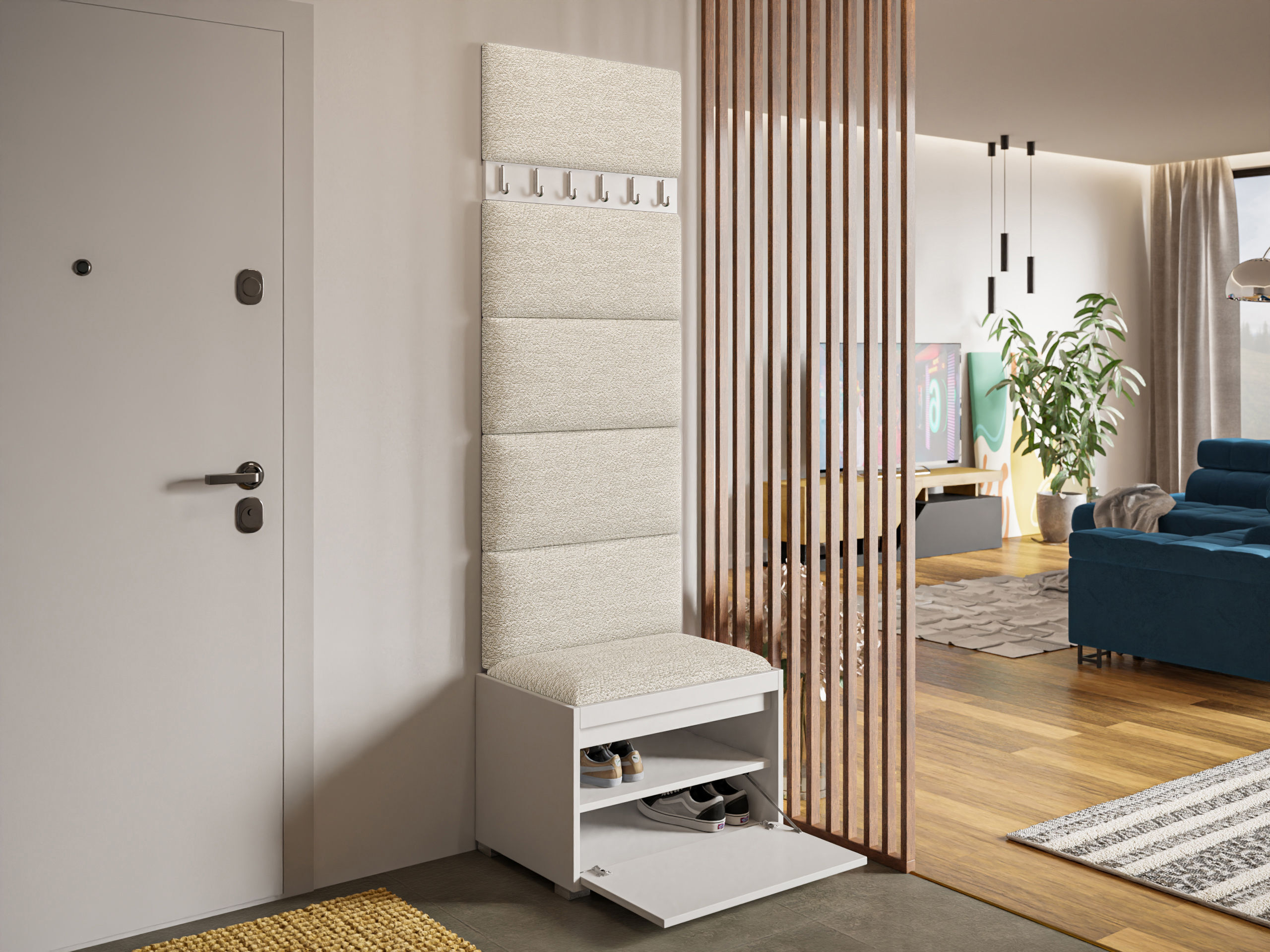 Hallway set Comfivo Pinus V (White + Abriamo 03)