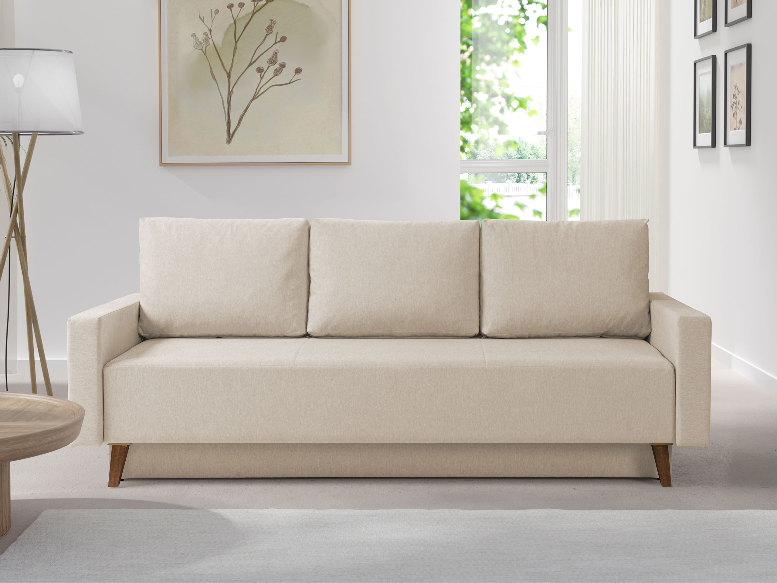 Sofa bed Delbene 129 (Verita 03 + Dark San Remo oak)