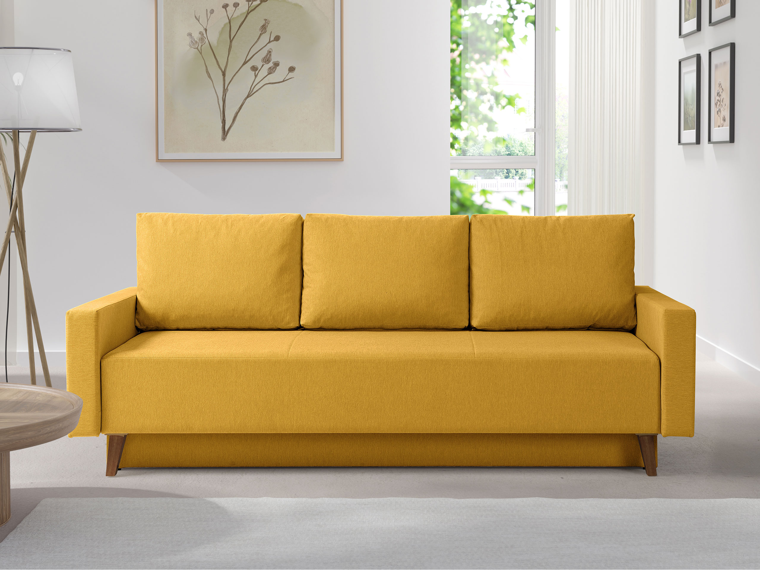 Sofa bed Delbene 129 (Verita 53 + Dark San Remo oak)