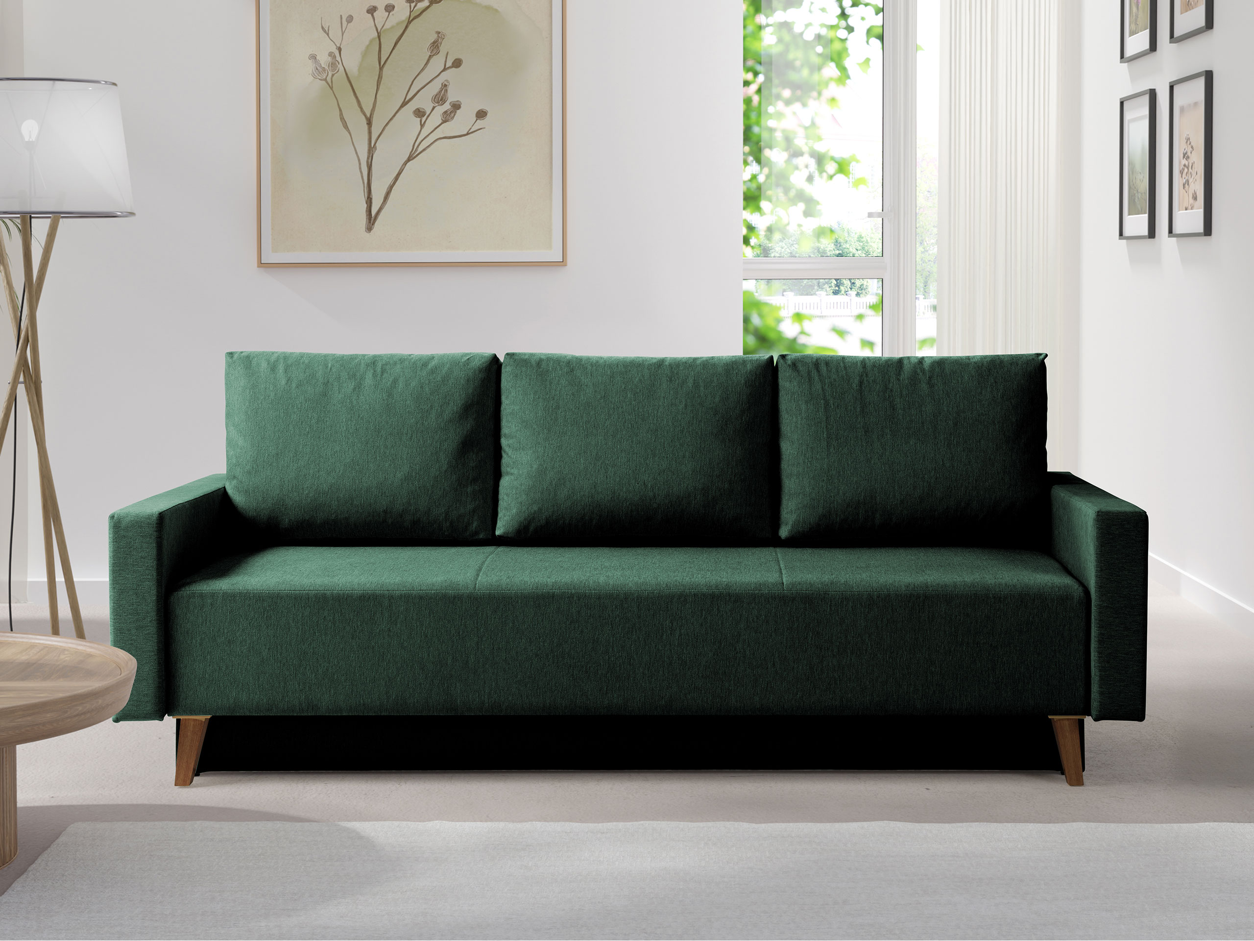 Sofa bed Delbene 129 (Verita 75 + Dark San Remo oak)
