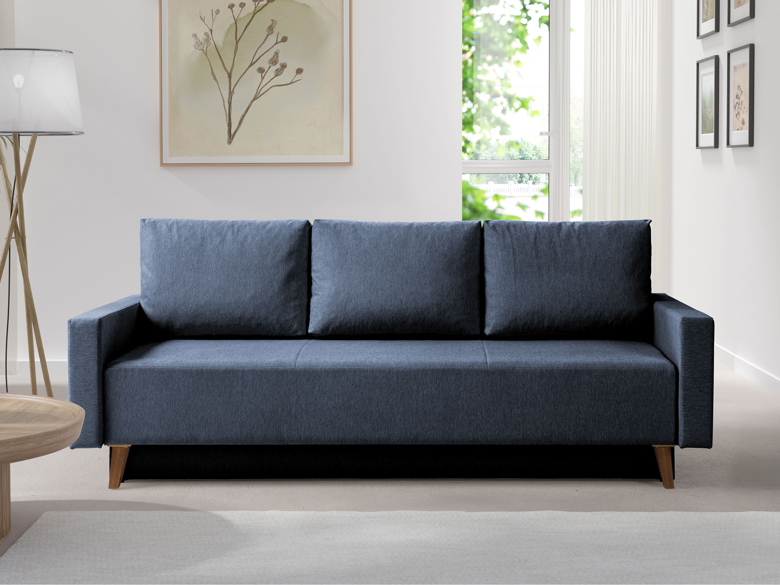 Sofa bed Delbene 129 (Verita 76 + Dark San Remo oak)