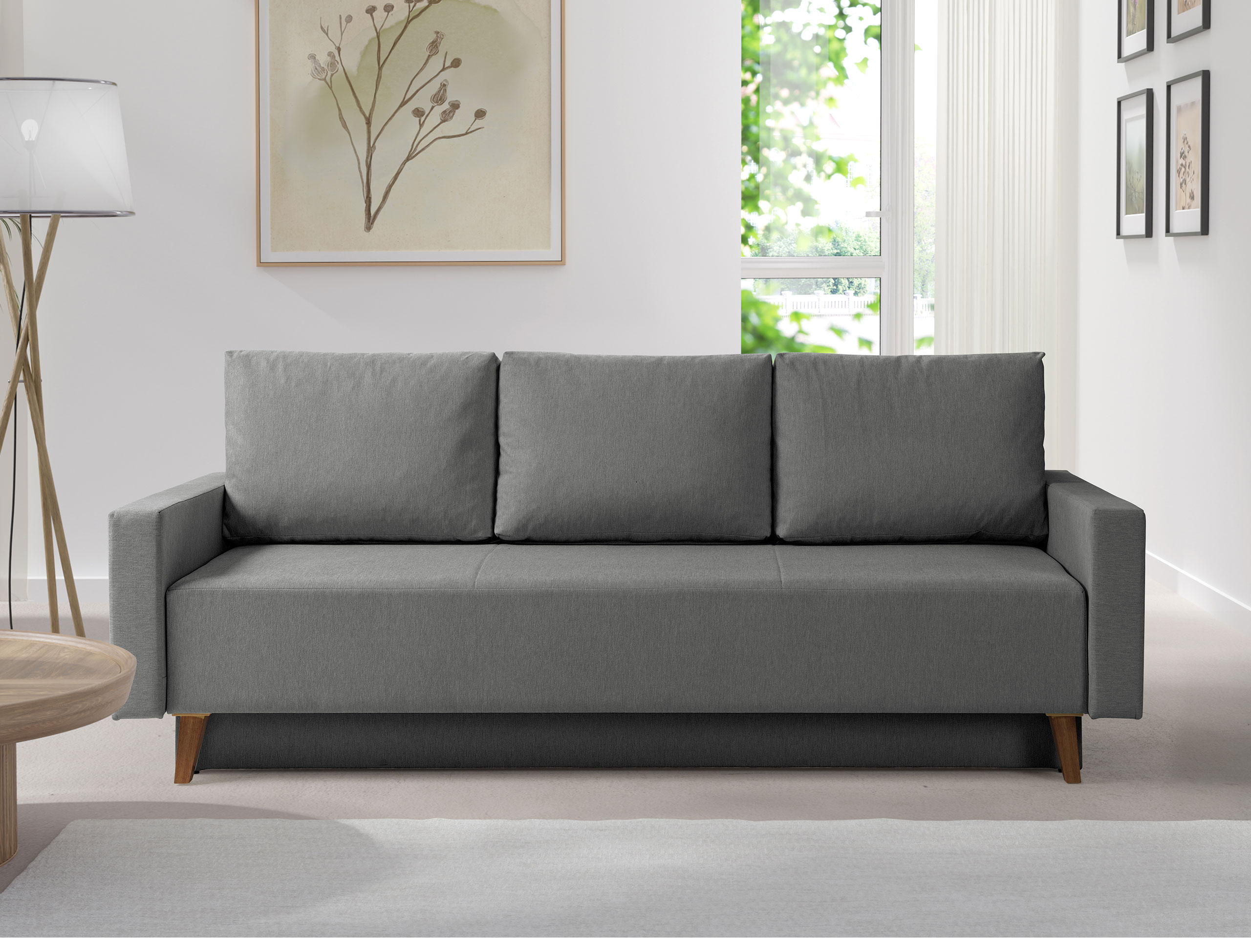 Sofa bed Delbene 129 (Verita 88 + Dark San Remo oak)