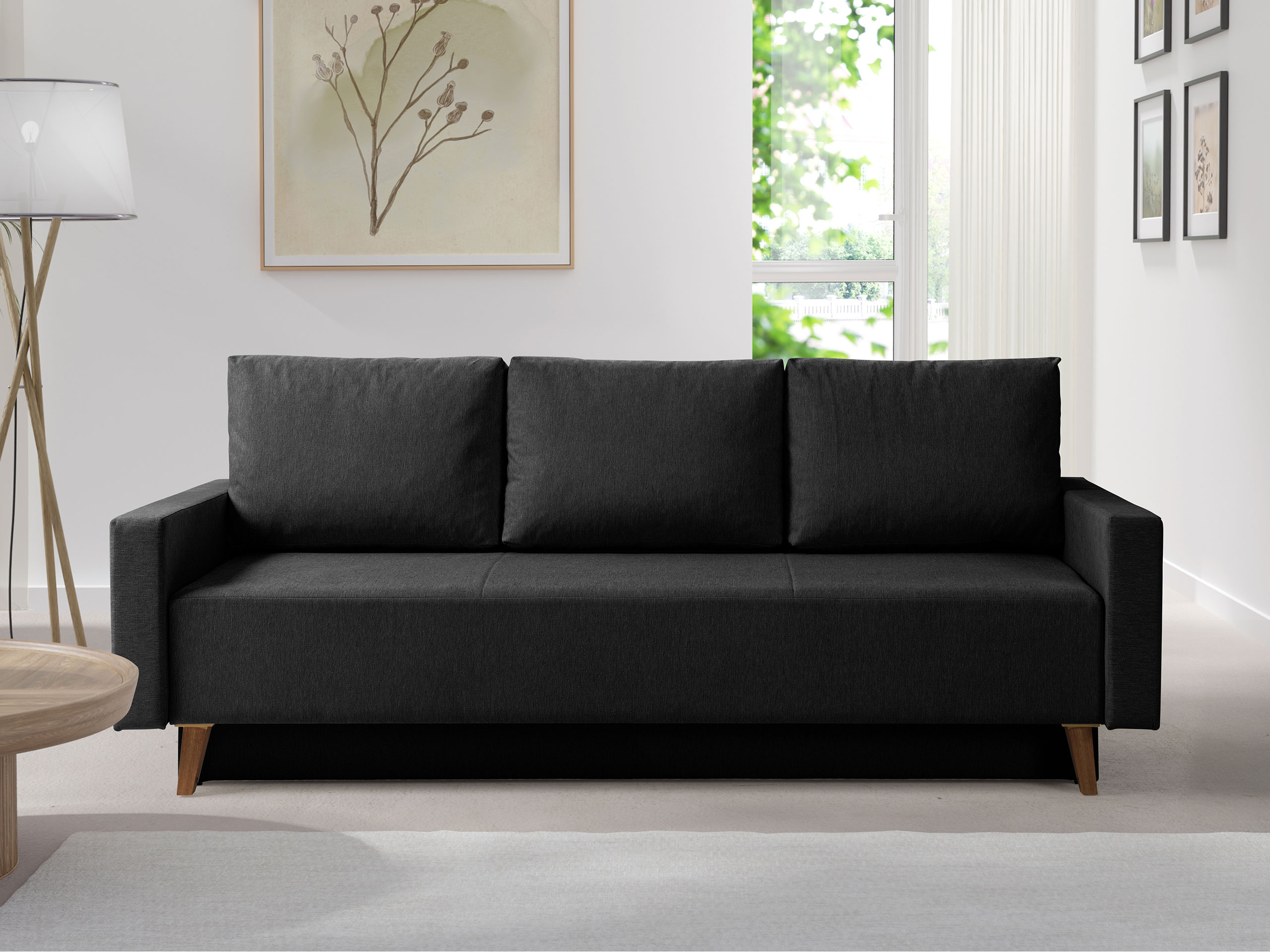 Sofa bed Delbene 129 (Verita 98 + Dark San Remo oak)