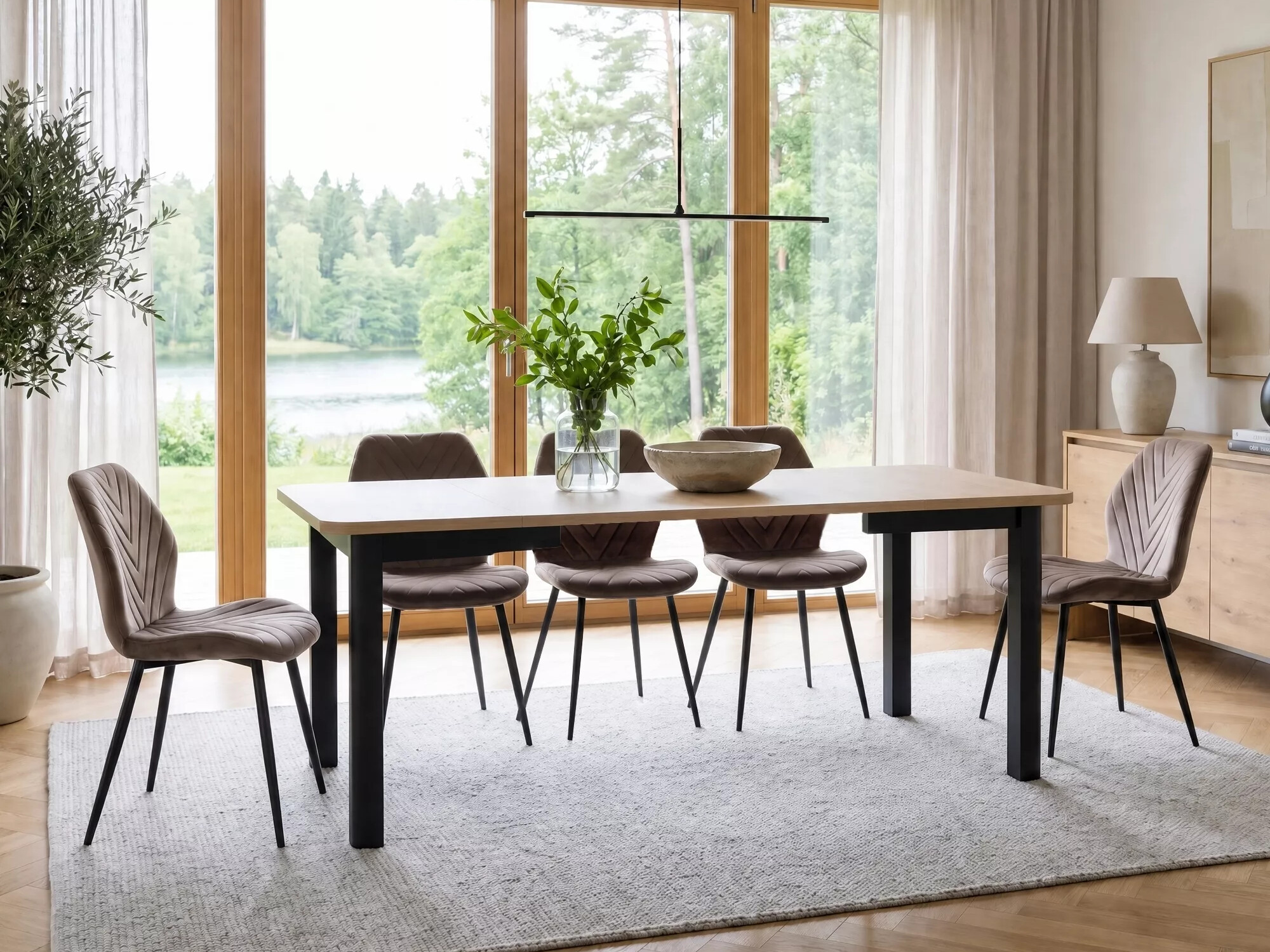 Table Detroit 1008 (Black + Artisan oak)