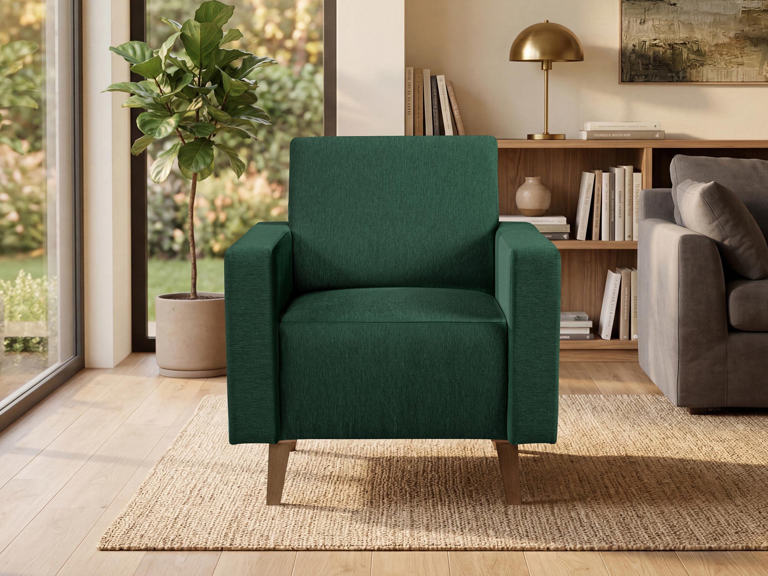Armchair Delbene 131 (Verita 75 + Dark San Remo oak)