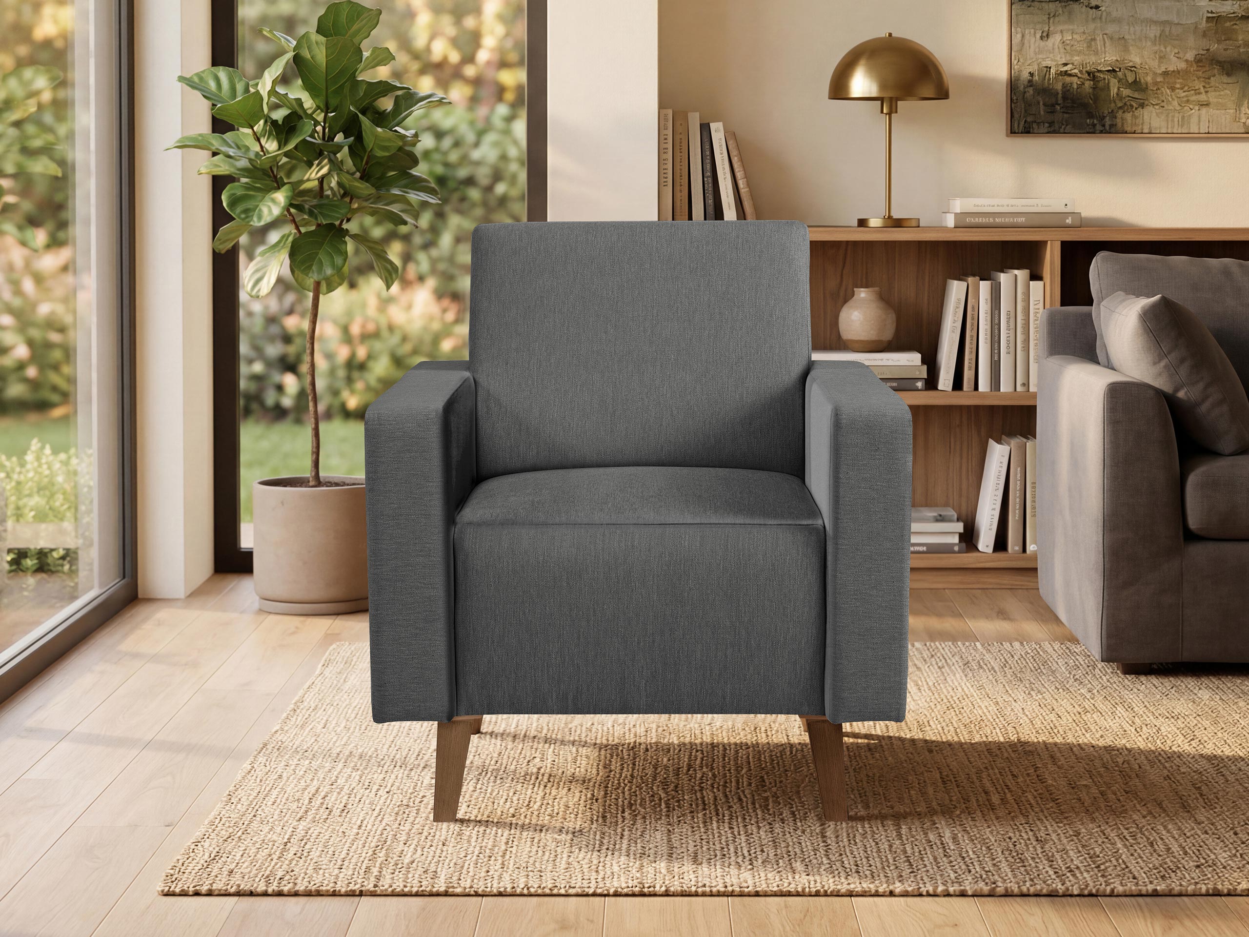 Armchair Delbene 131 (Verita 88 + Dark San Remo oak)