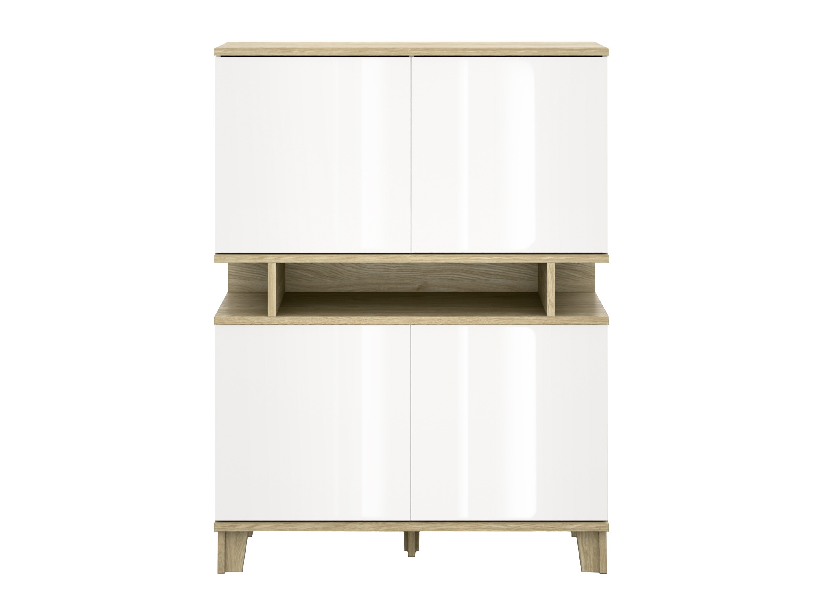 Bookcase Evarveru 106 (Glossy white)