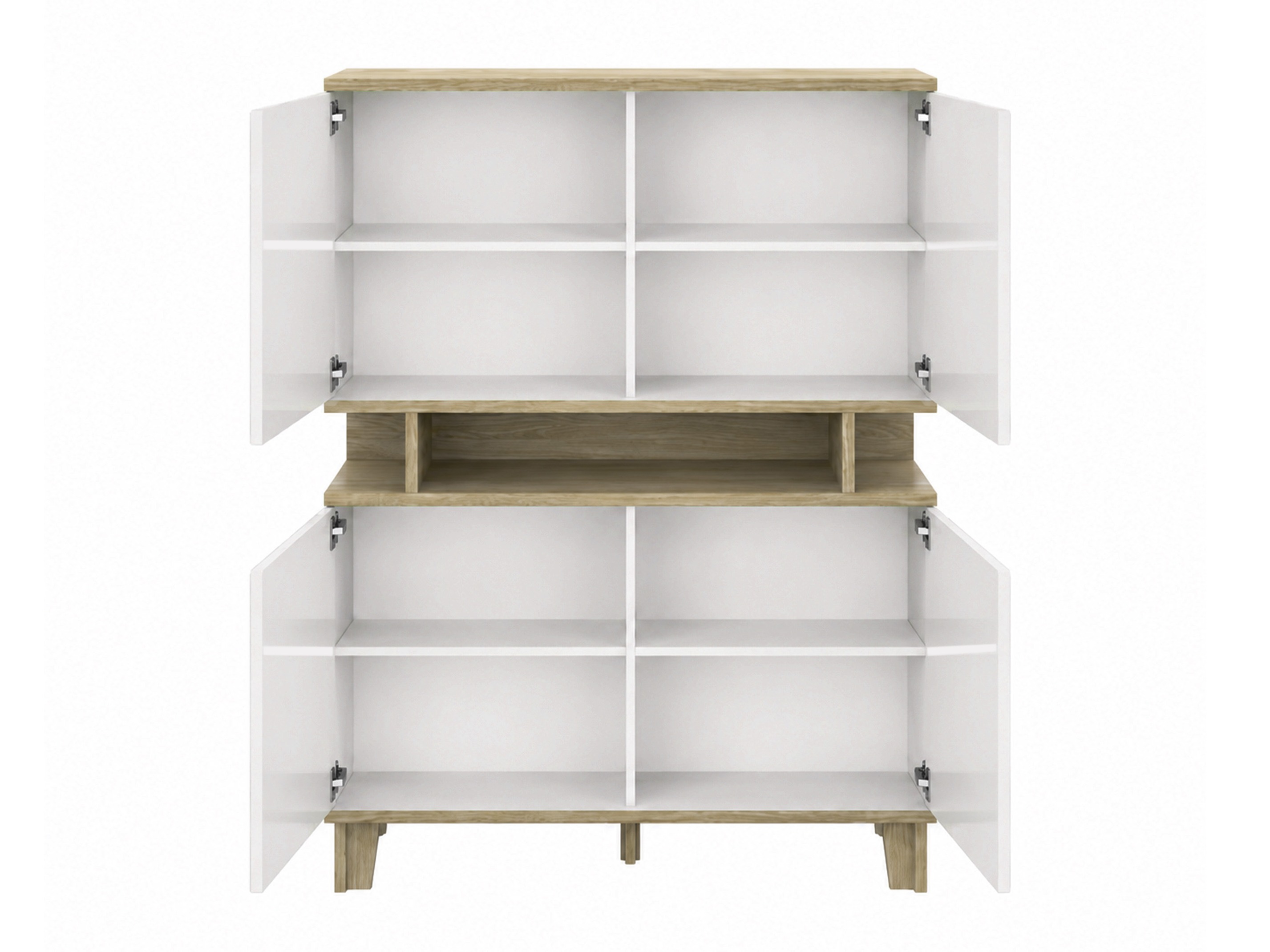Bookcase Evarveru 106 (Glossy white)