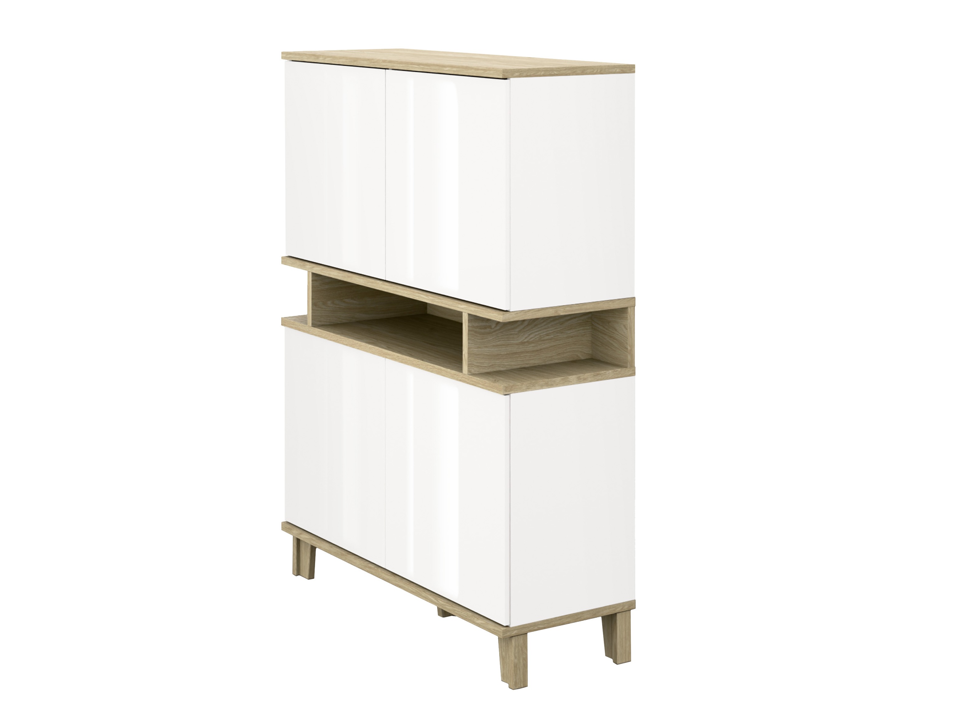 Bookcase Evarveru 106 (Glossy white)