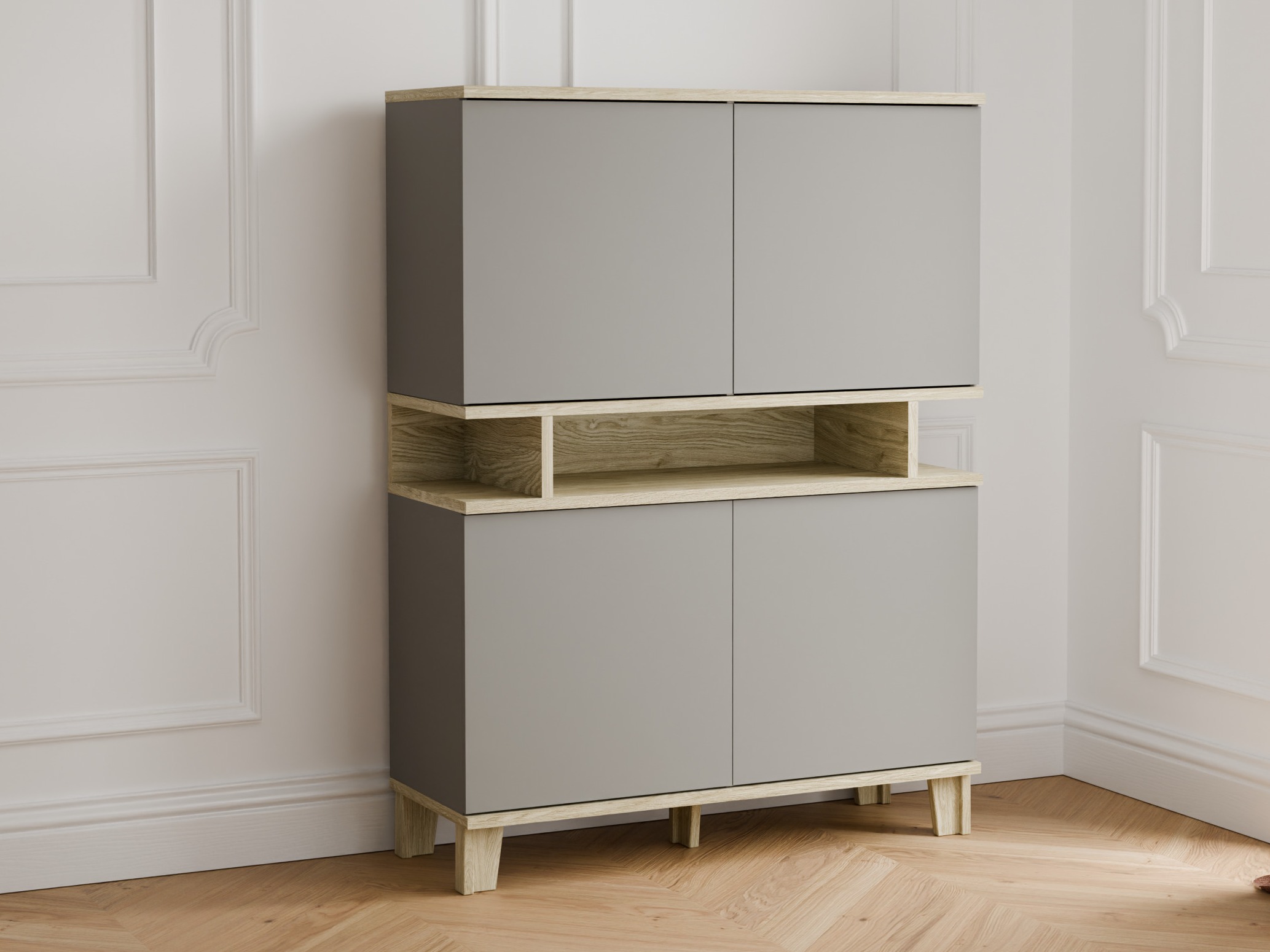 Bookcase Evarveru 106 (Grey)