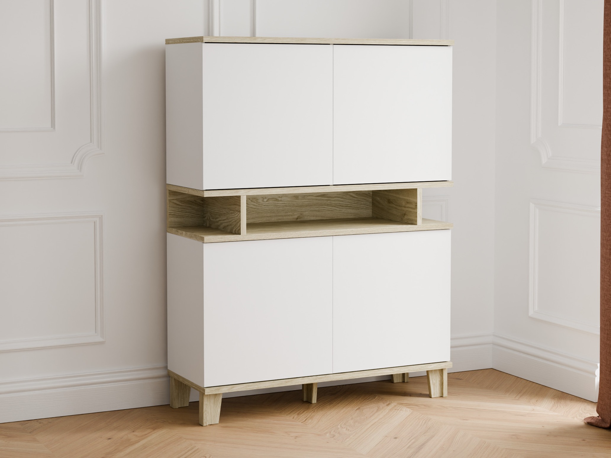 Bookcase Evarveru 106 (Matte white)