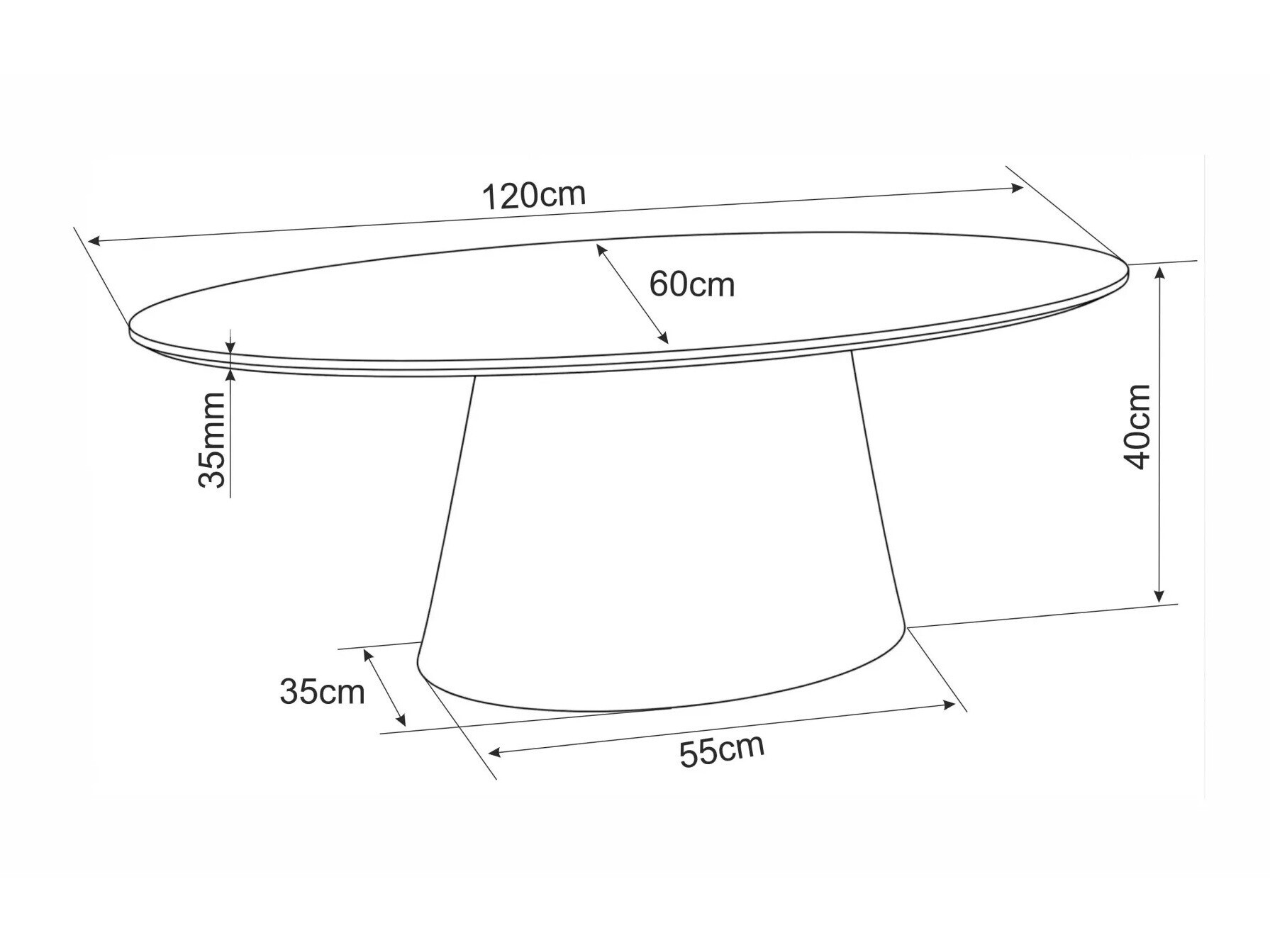 Coffee table Detroit 1014 (Ecru white)