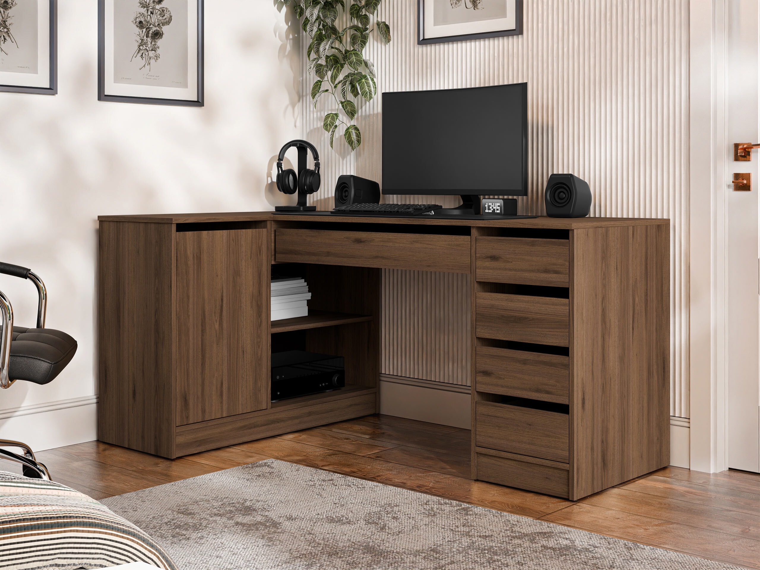 Corner desk Comfivo Terros III (Walnut)
