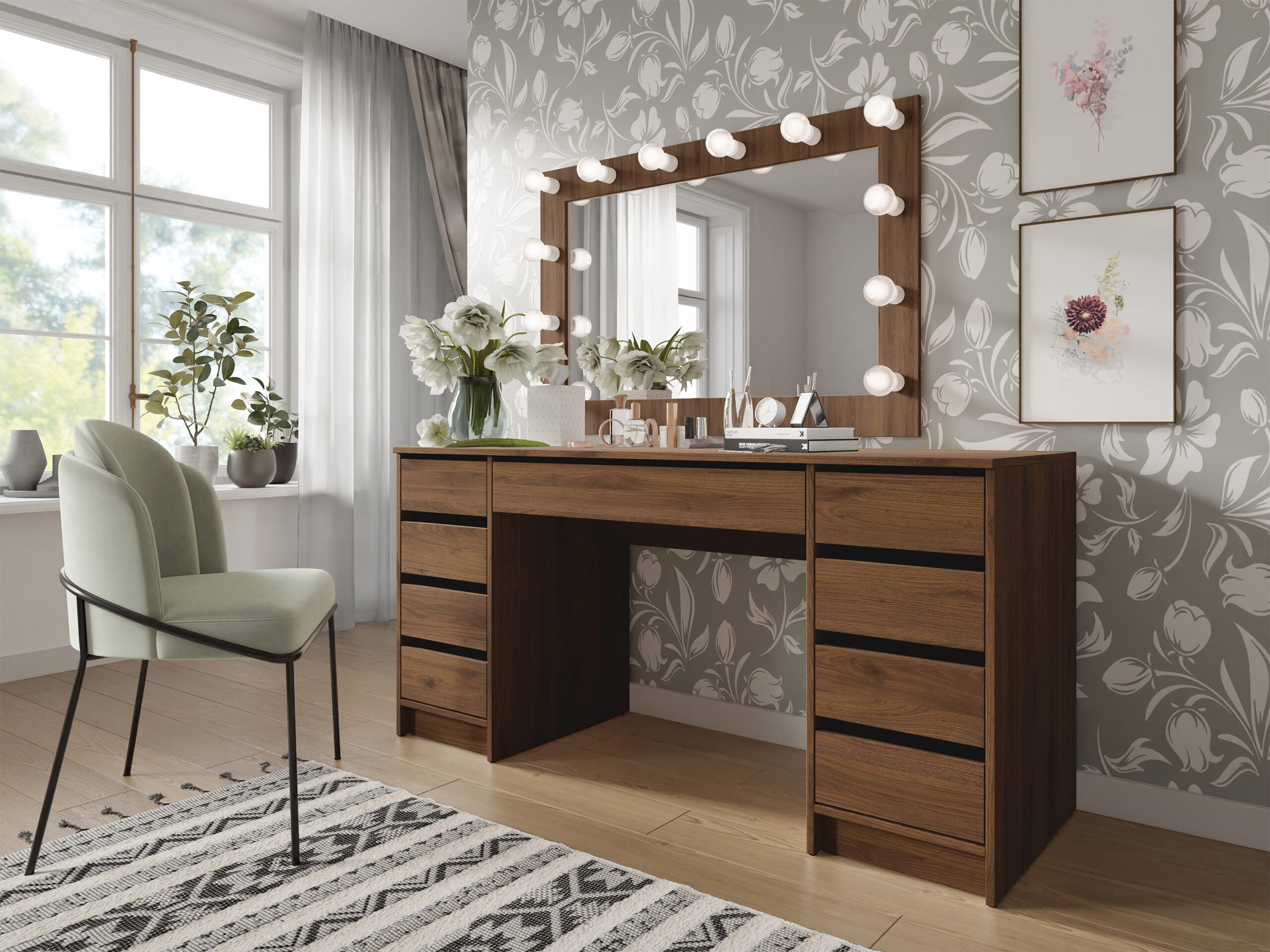 Desk Comfivo Terros II (Walnut)