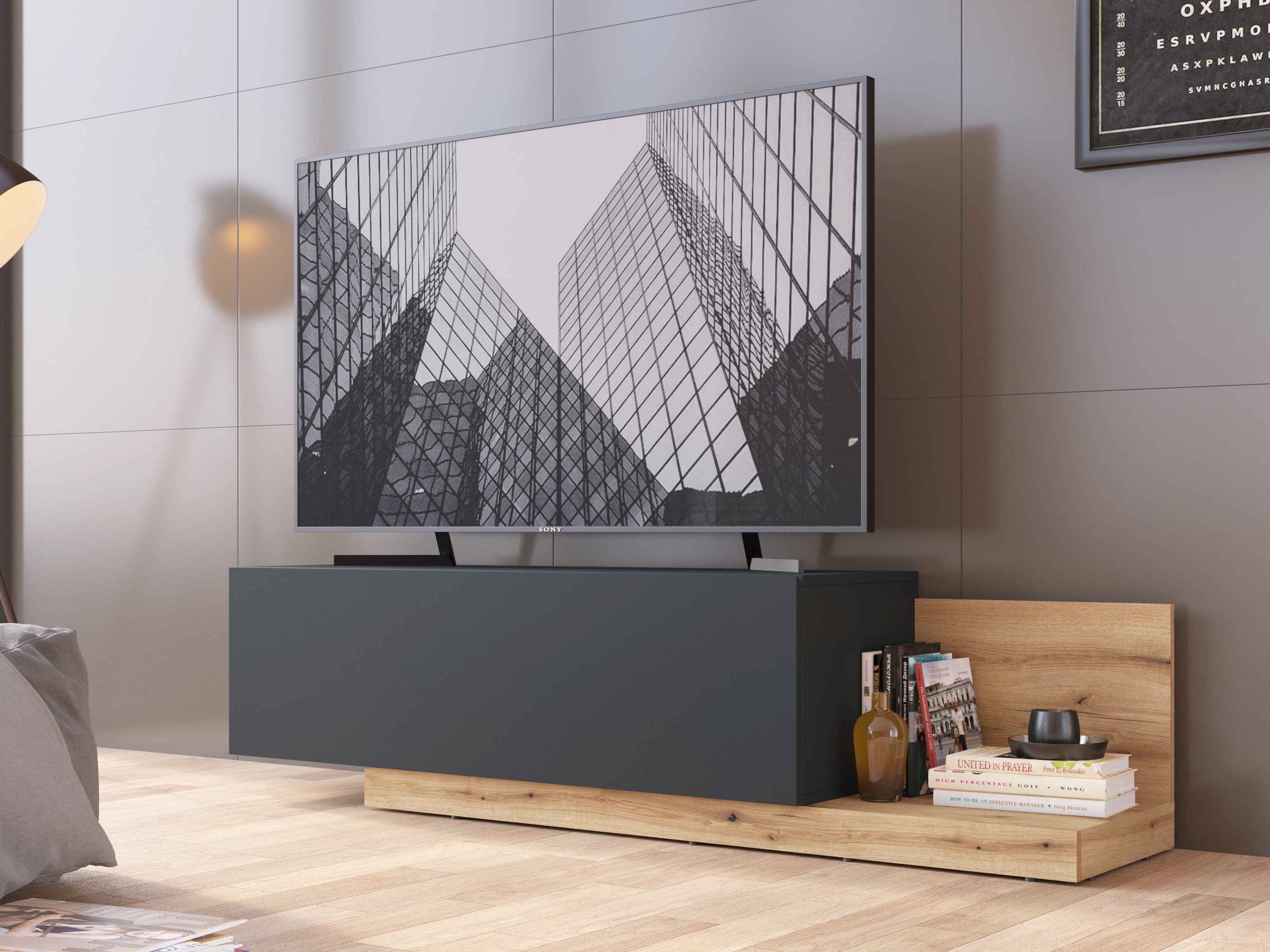 TV stand Ontario 244 (Grey + Oak)