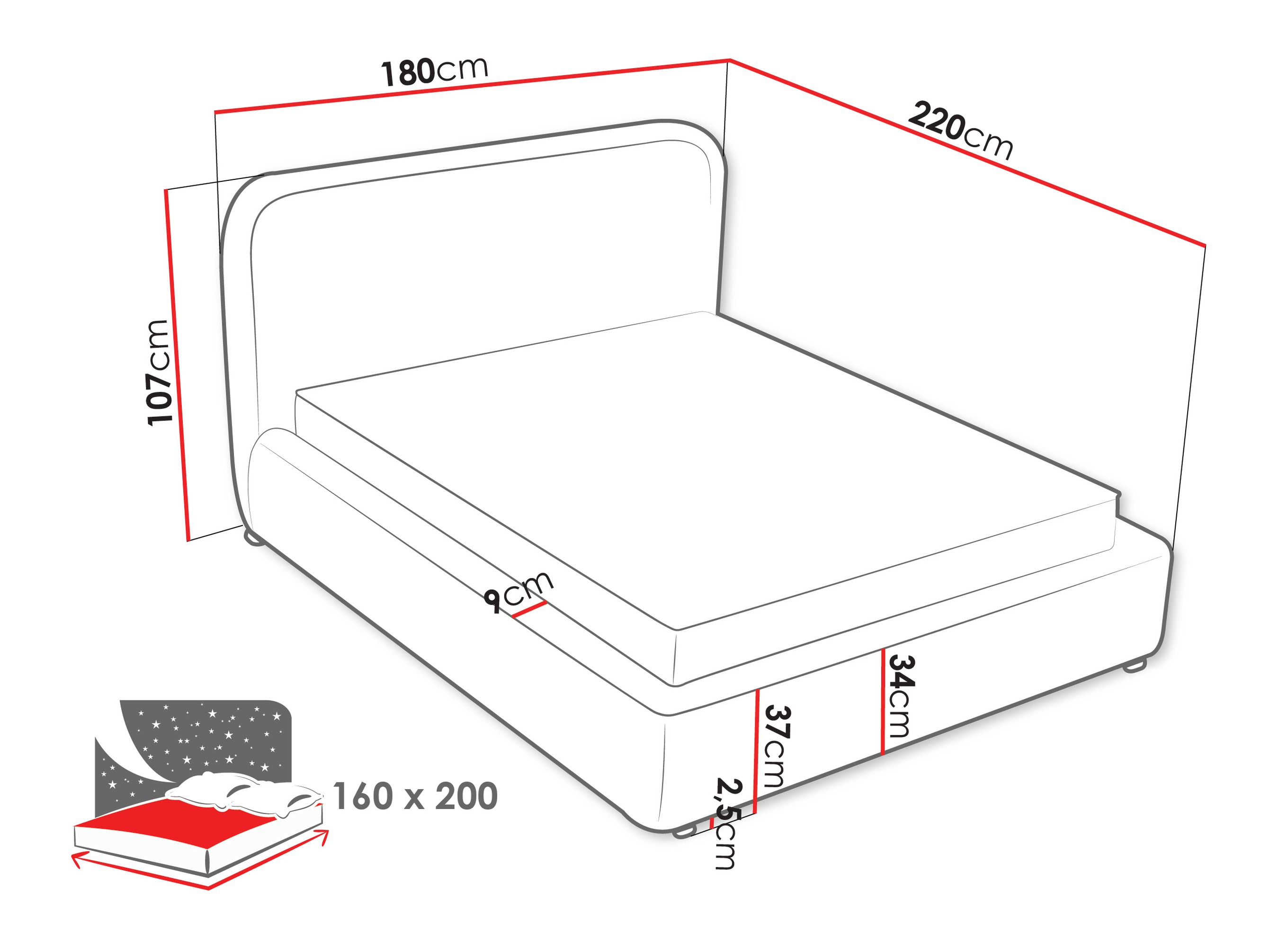Continental bed Portage 113 (Adventure 06)
