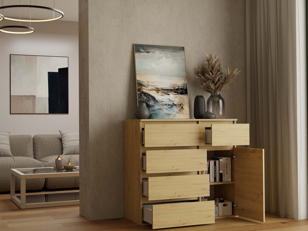 Chest of drawers Elbvelu 136 (Artisan oak)