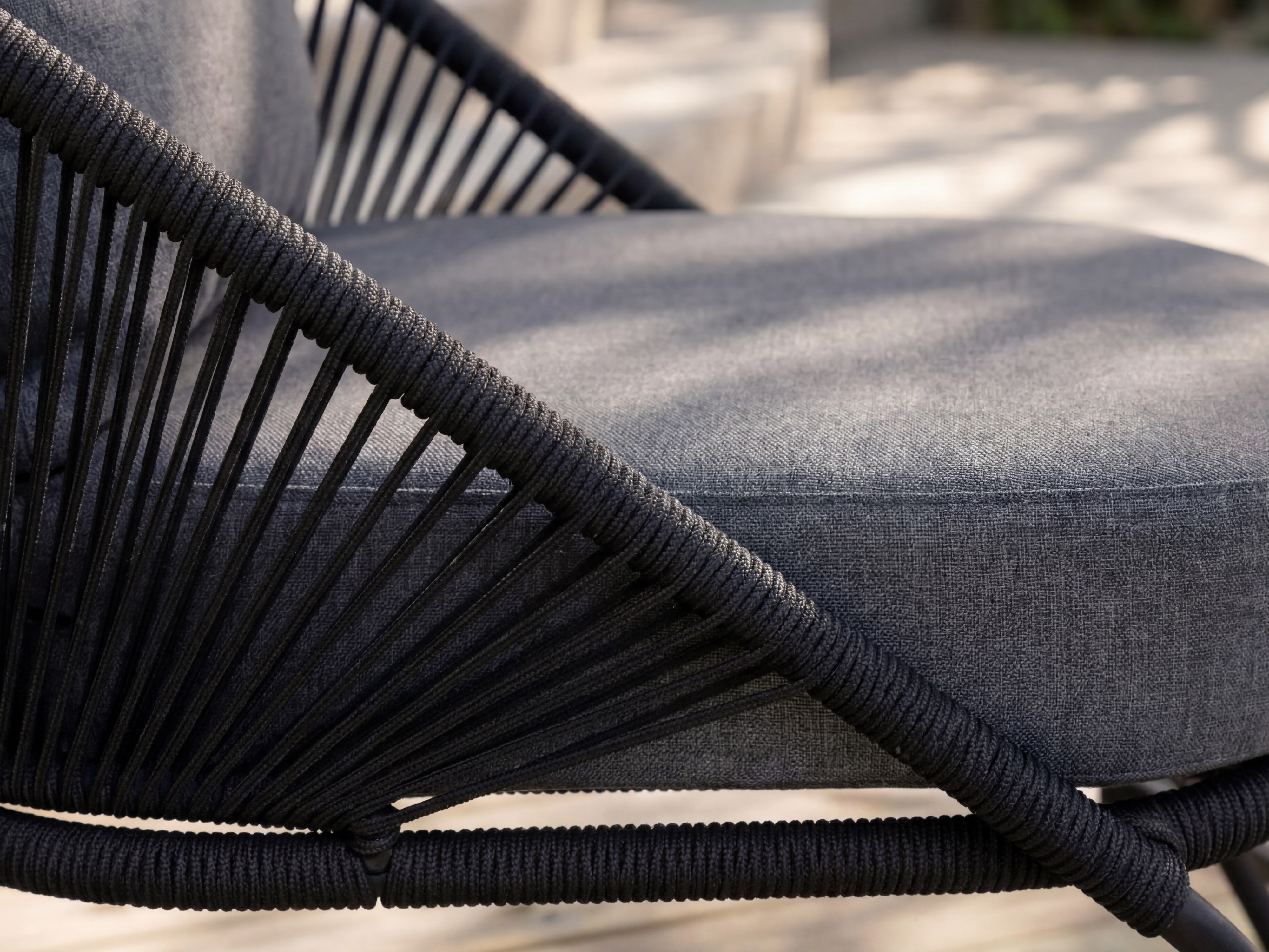 Outdoor armchair Dallas 1079 (Black + Grey)