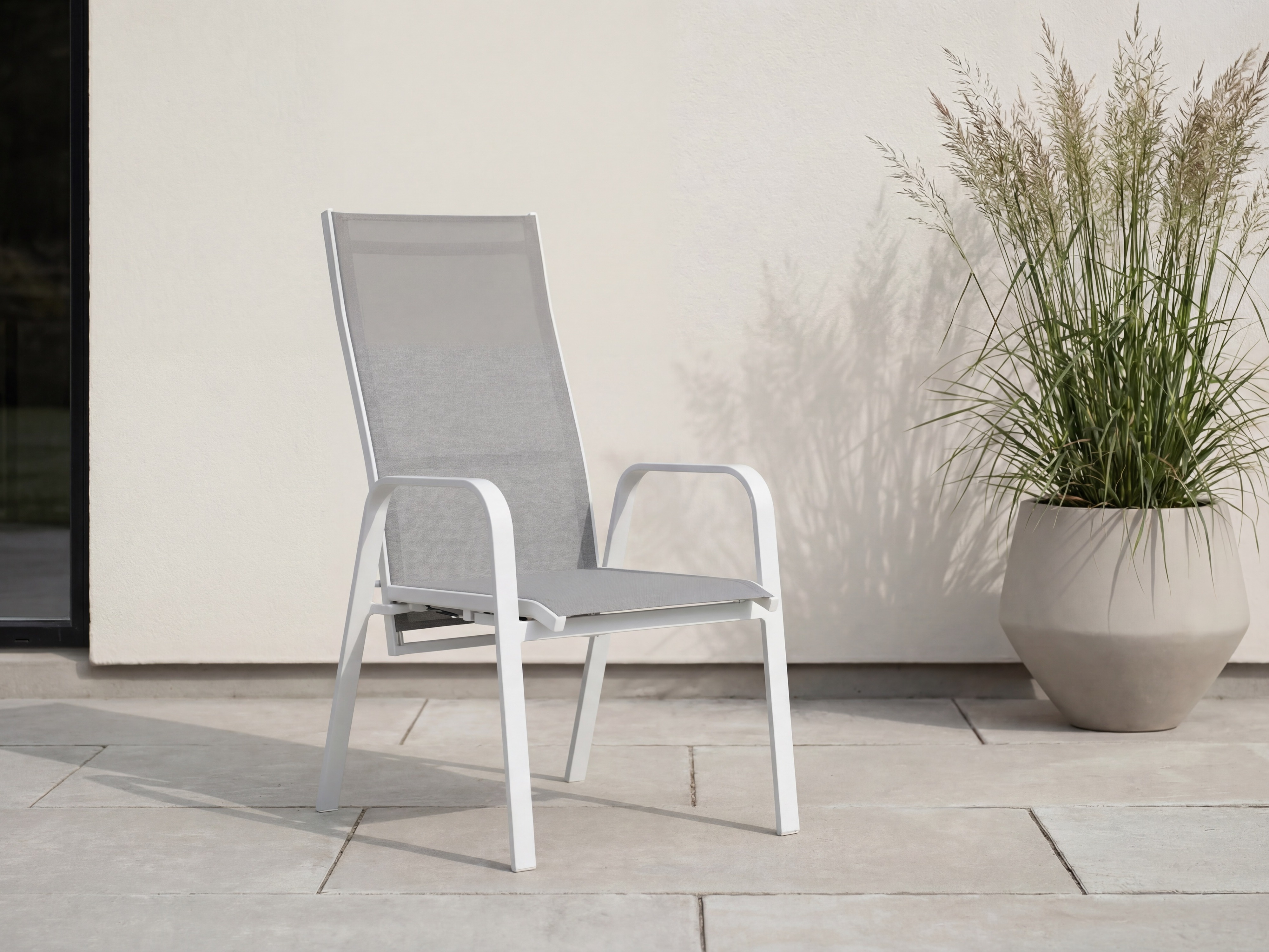 Outdoor chair Dallas 2776 (White + Grey)