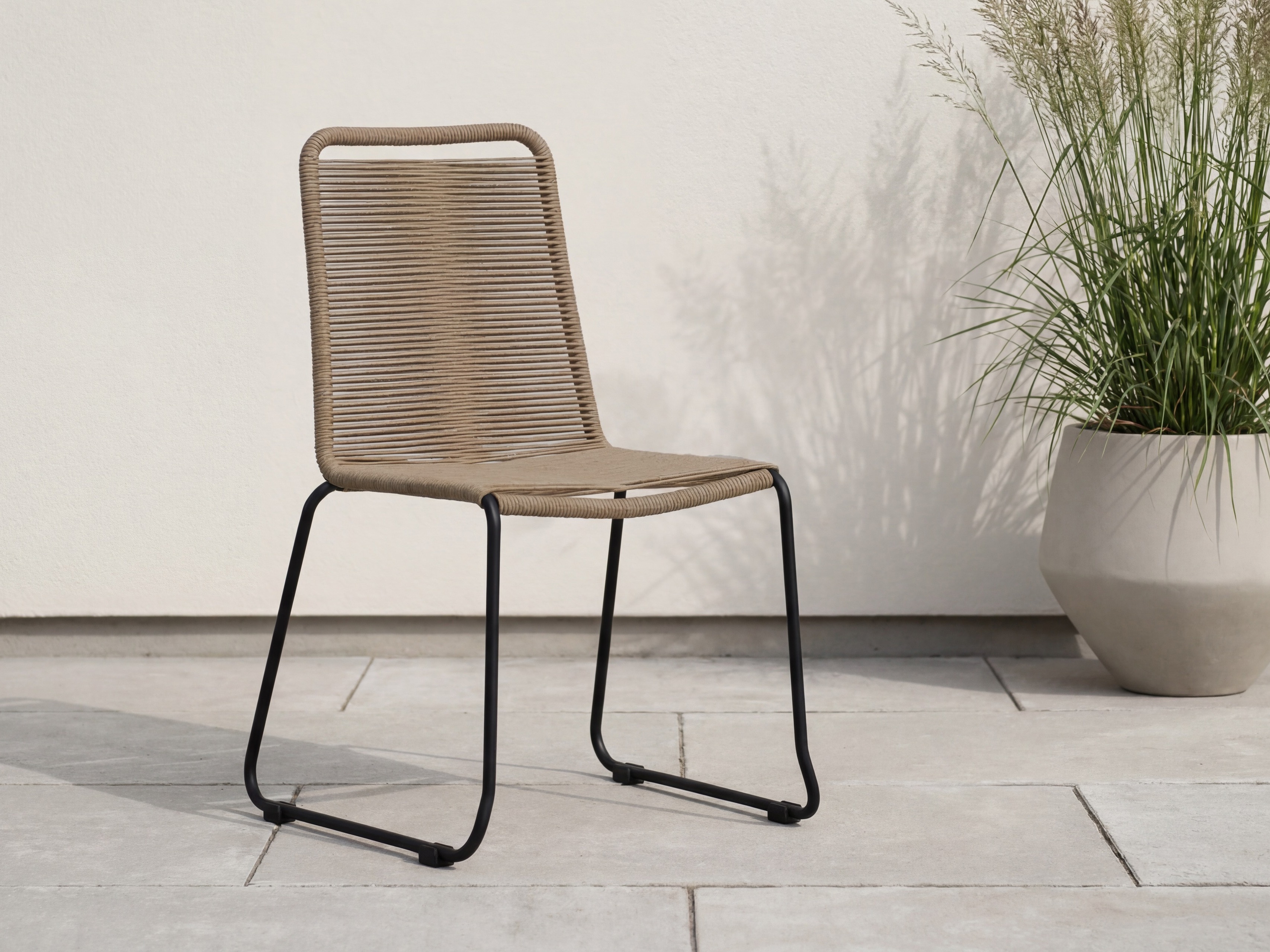 Outdoor chair Dallas 2820 (Light brown + Black)
