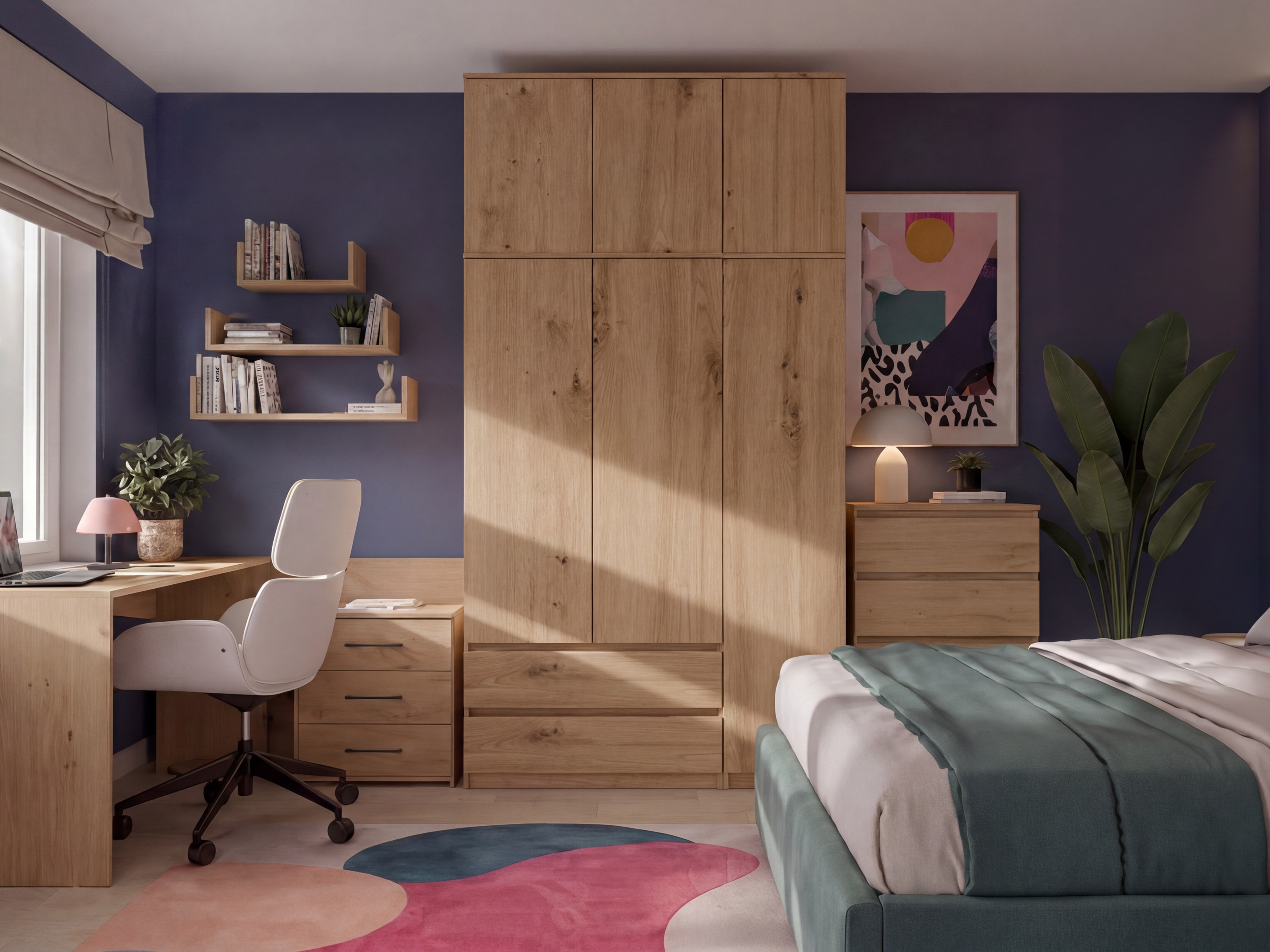 Wardrobe Elbvelu 135 (Artisan oak)