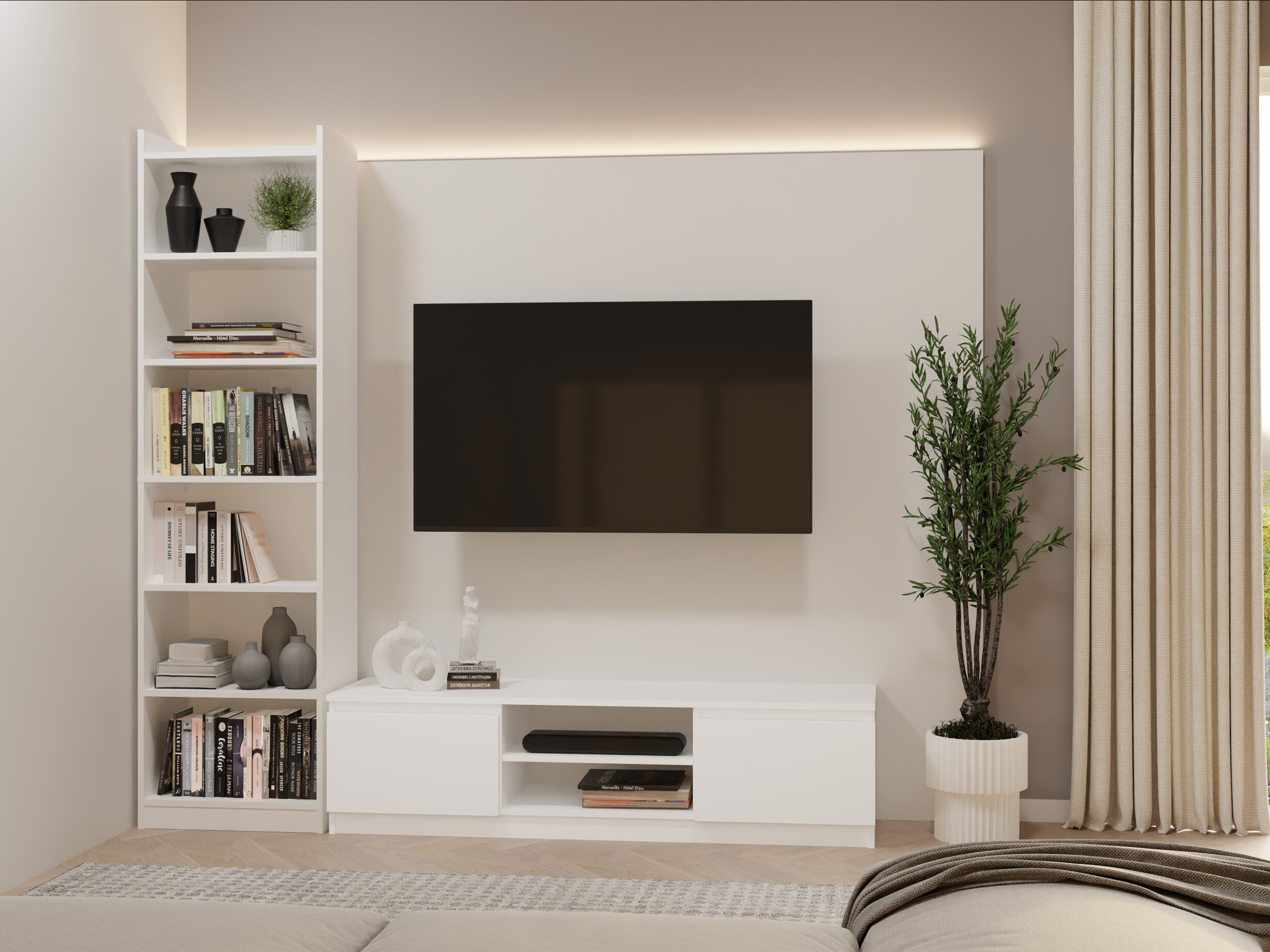 Bookcase Mandeville 380 (White)