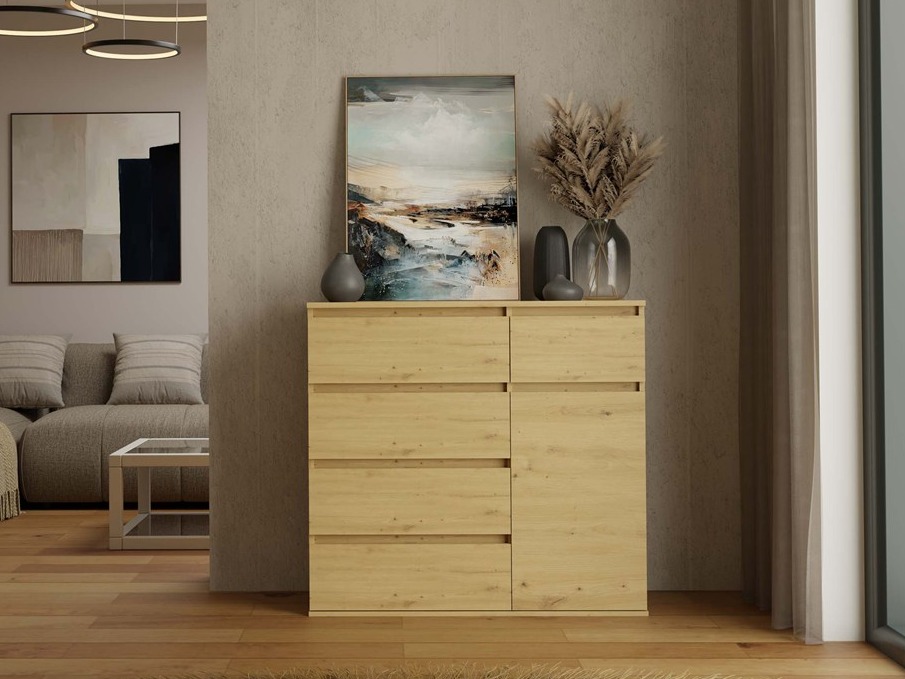 Chest of drawers Elbvelu 136 (Artisan oak)